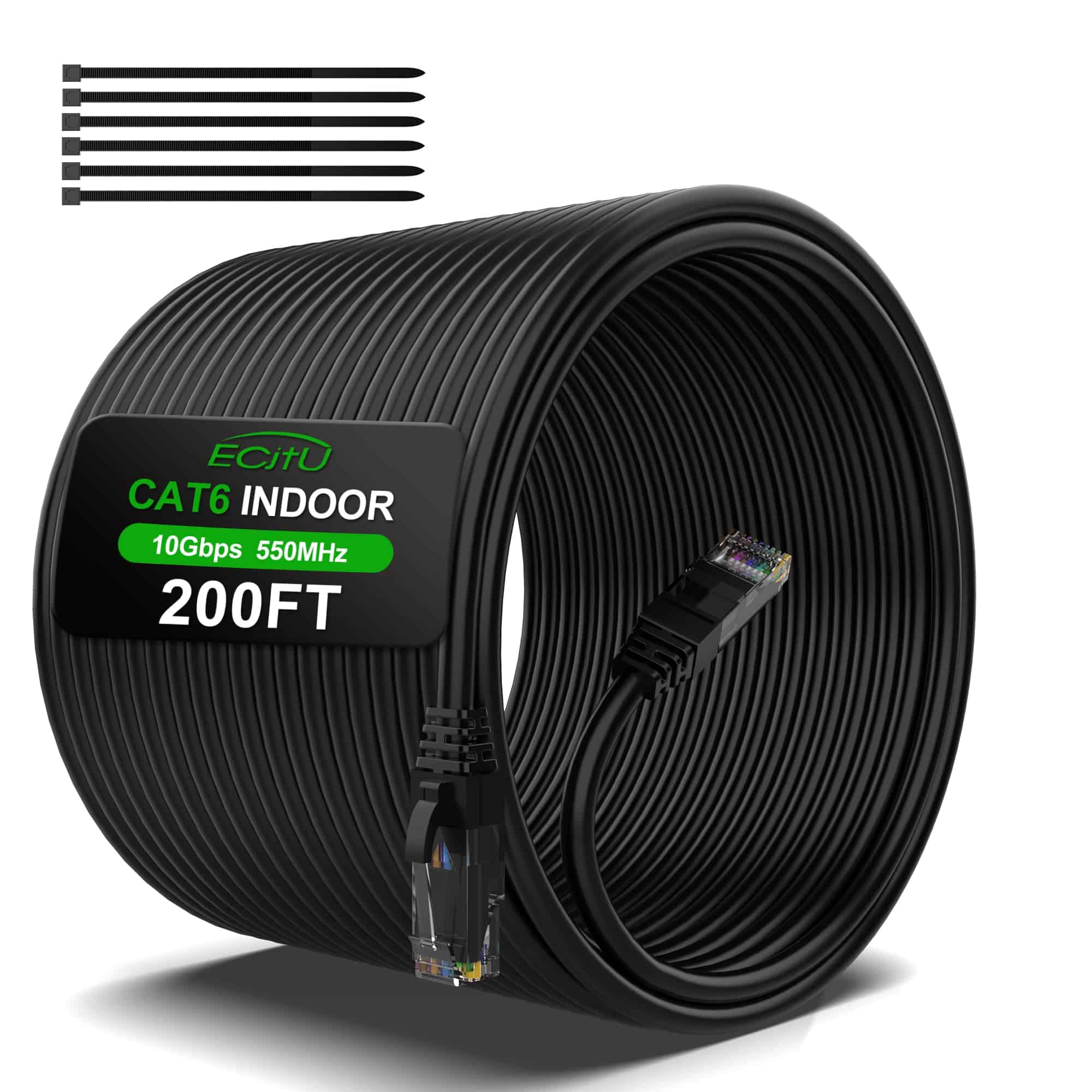 Cable de Ethernet Cat6 de 200 pies, Cable de Parche Cat 6,