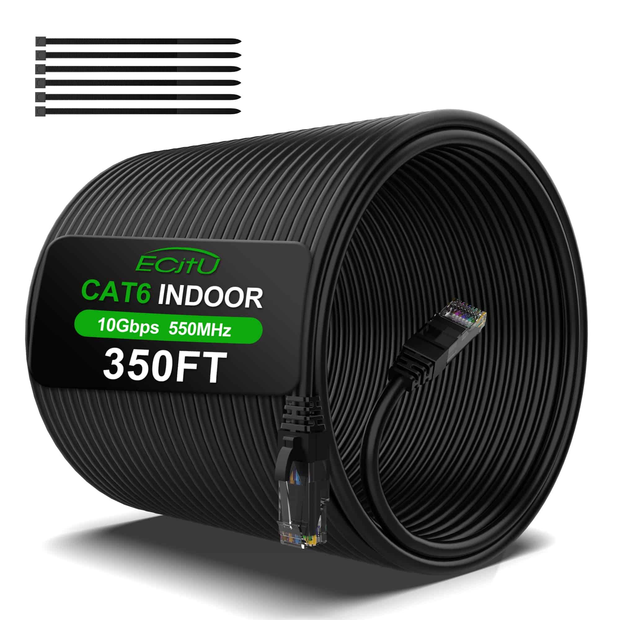 Cable de Ethernet Cat6 de 350 pies, Cable de parche de Cat