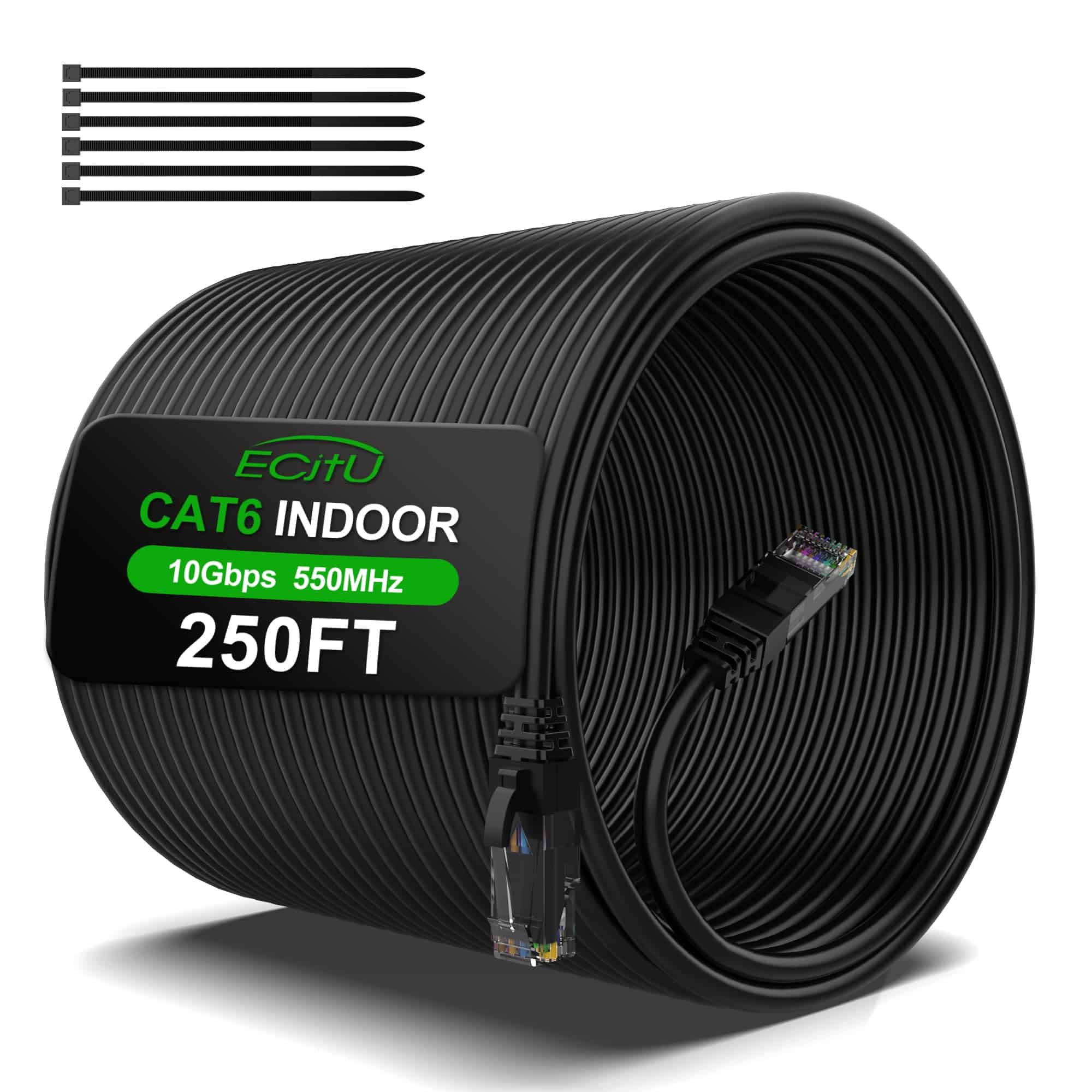 Cable Ethernet Cat6 de 250FT, Cable de Red Cat 6, Cable de
