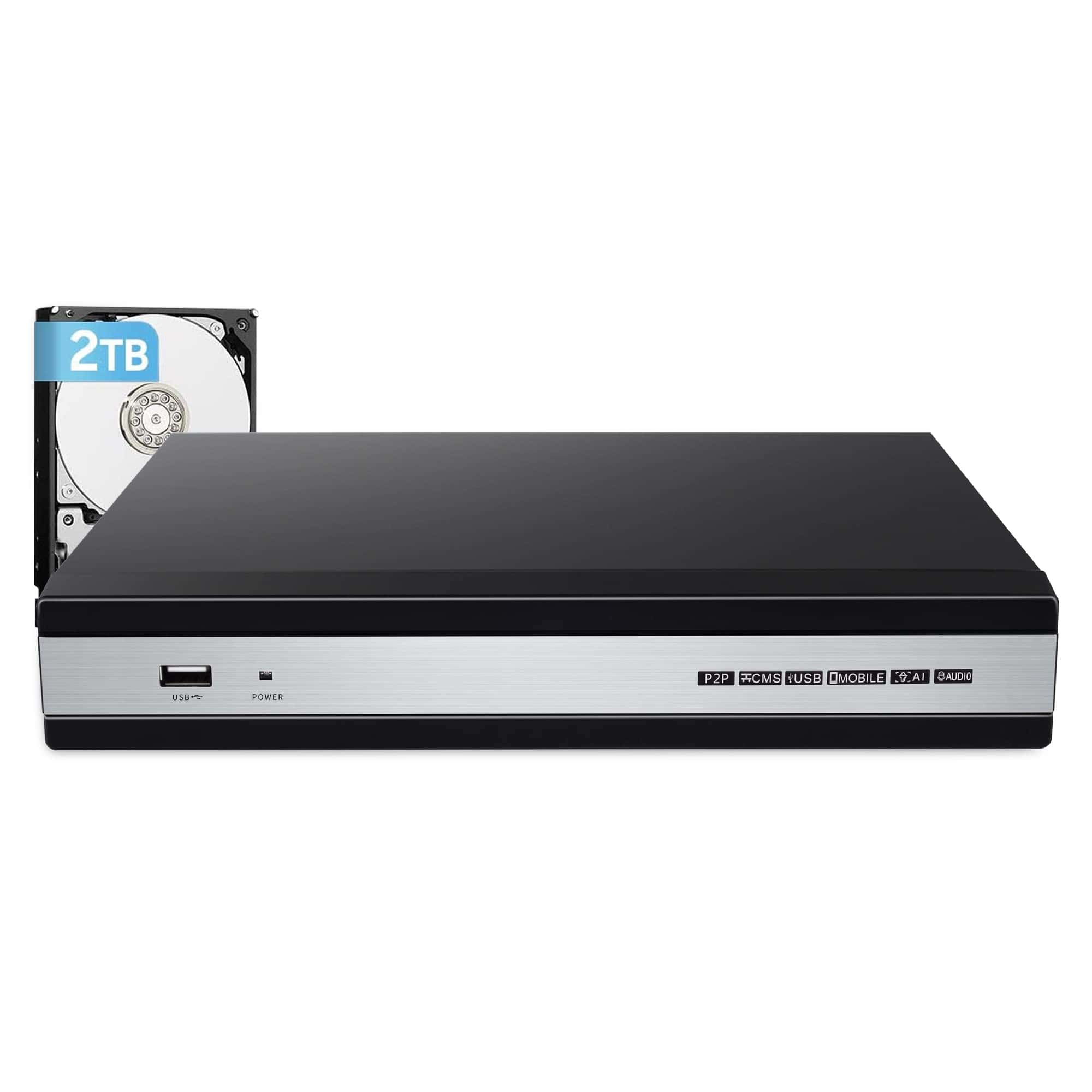 Reidubo 4K 8CH PoE NVR(1080p/3MP/4MP/5MP/6MP/8MP) Grabadora