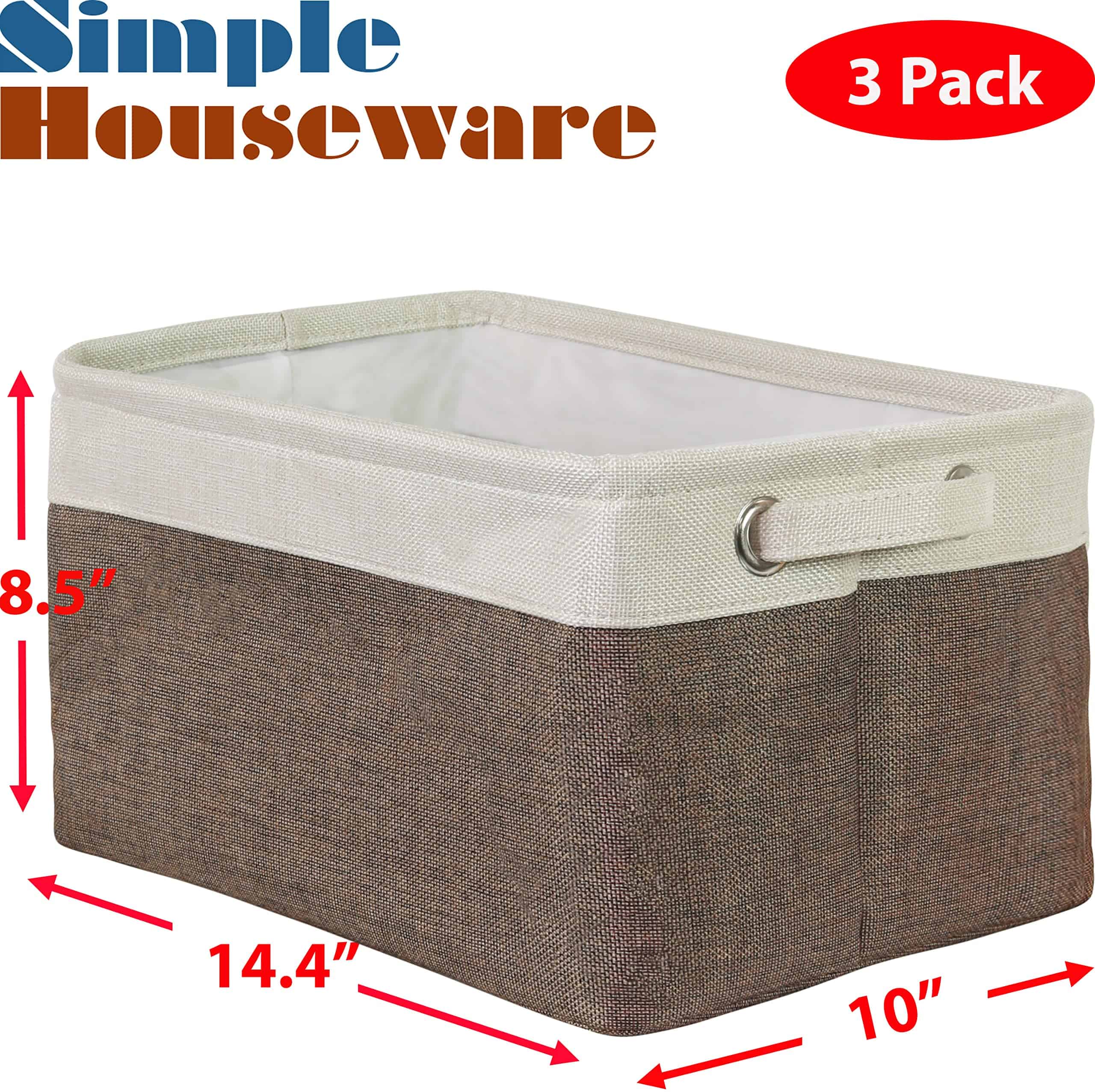 Caja de almacenamiento de tela grande de Simple Houseware, - Image 6