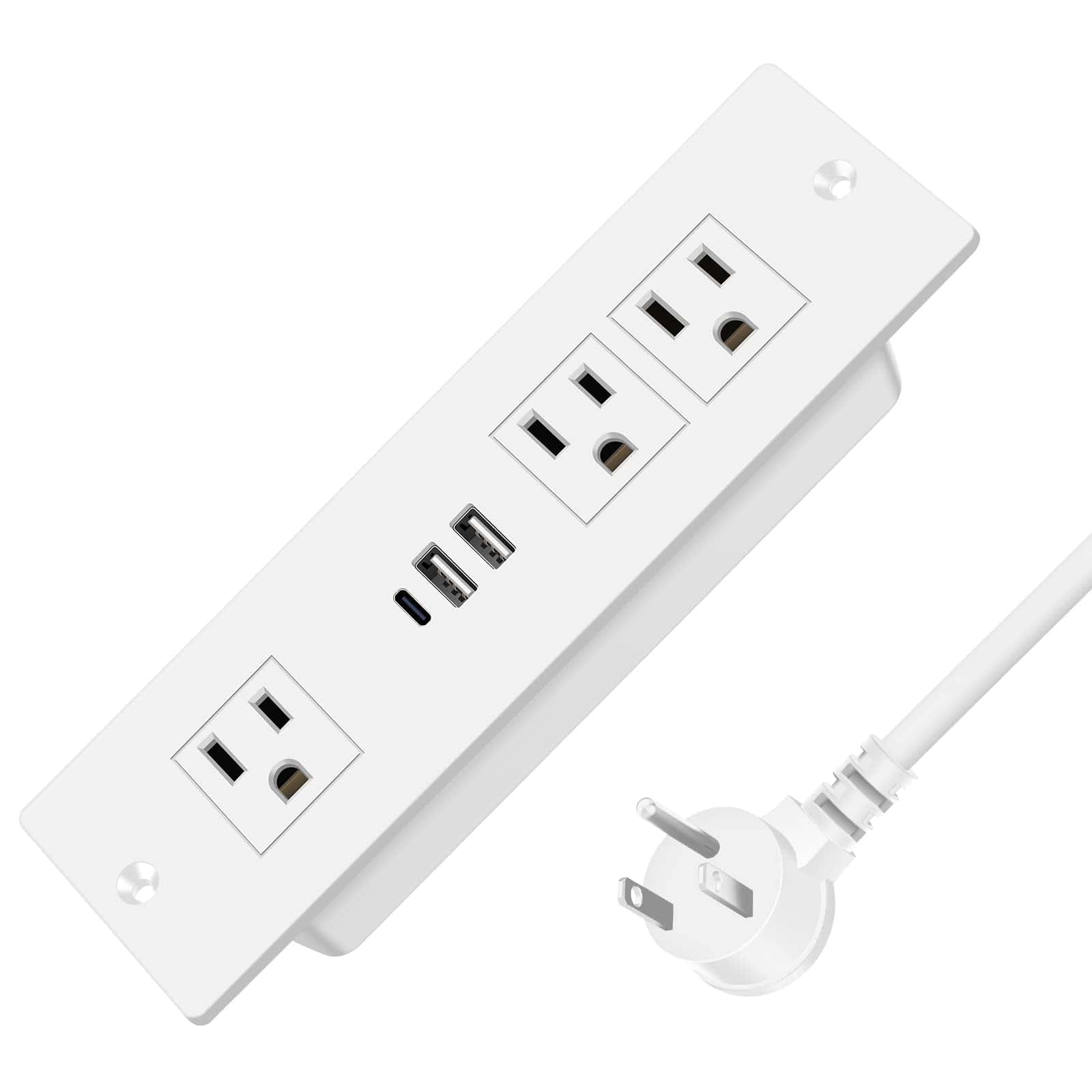 Tira de Enchufes empotrados, toma de corriente para muebles