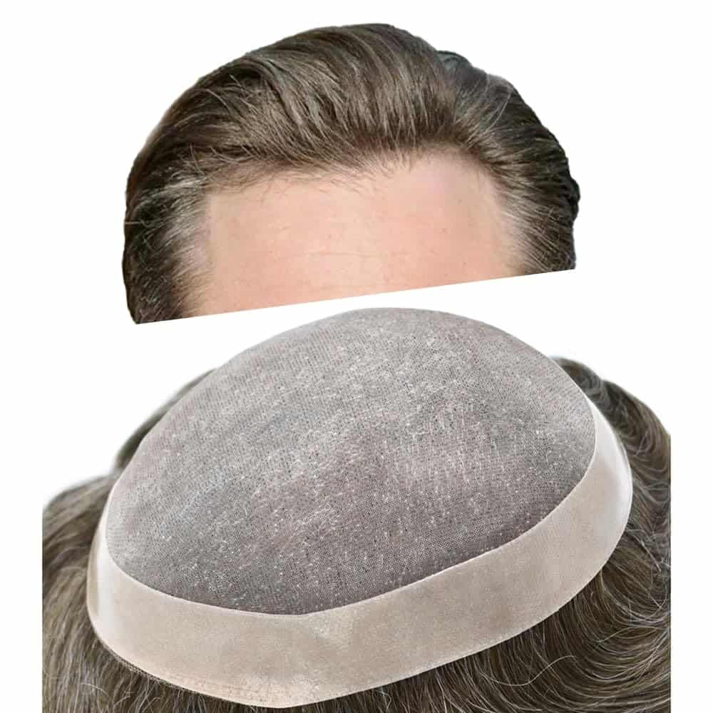 Toupee para Hombres de Cabello Humano Fine Mono con