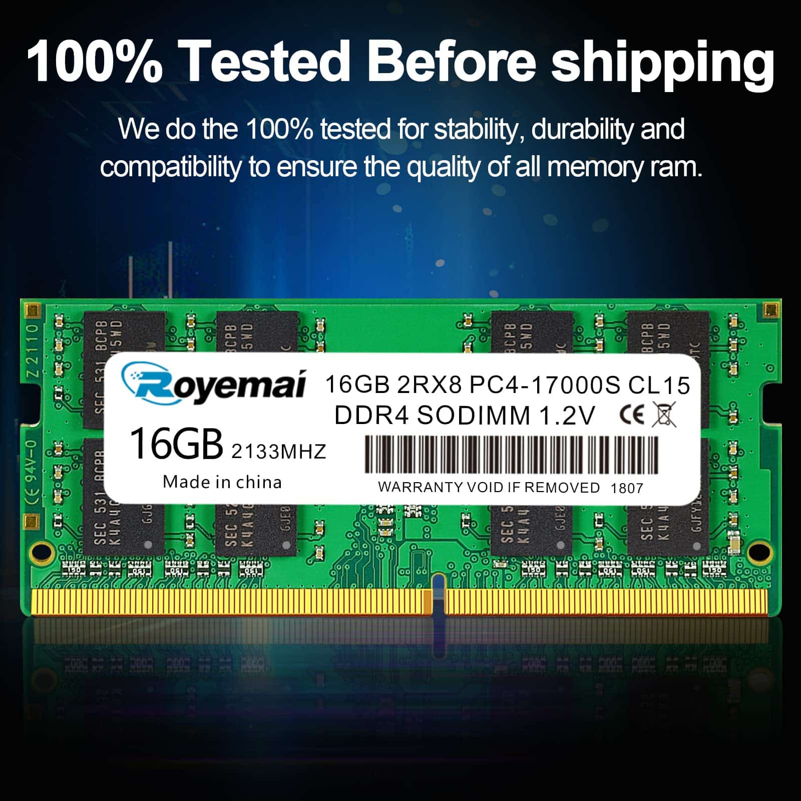 Memoria RAM DDR4 16GB PC4-17000 2133MHz SODIMM 2Rx8 260-pin - Imagen 5