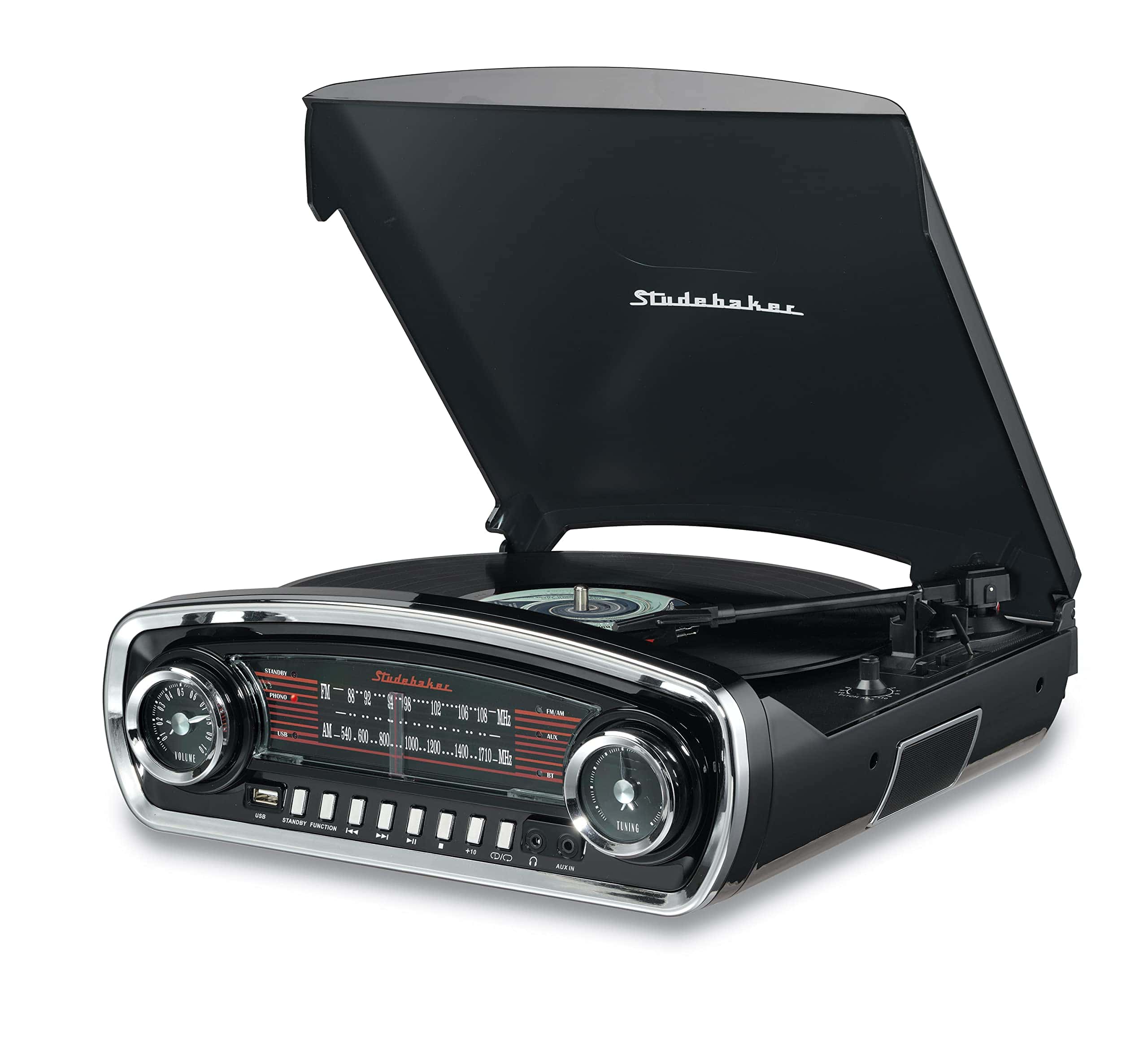 Tocadiscos Studebaker de 3 Velocidades con Control de Tono,