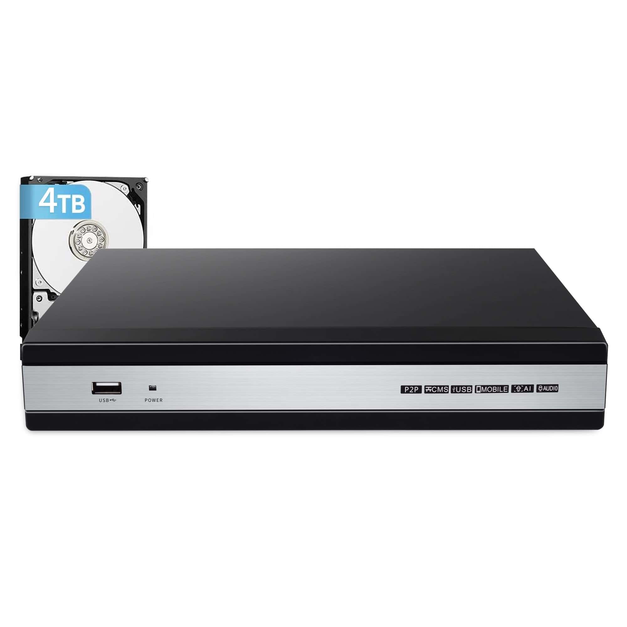 Reidubo 4K 16CH NVR (1080p/3MP/4MP/5MP/6MP/8MP) Grabadora