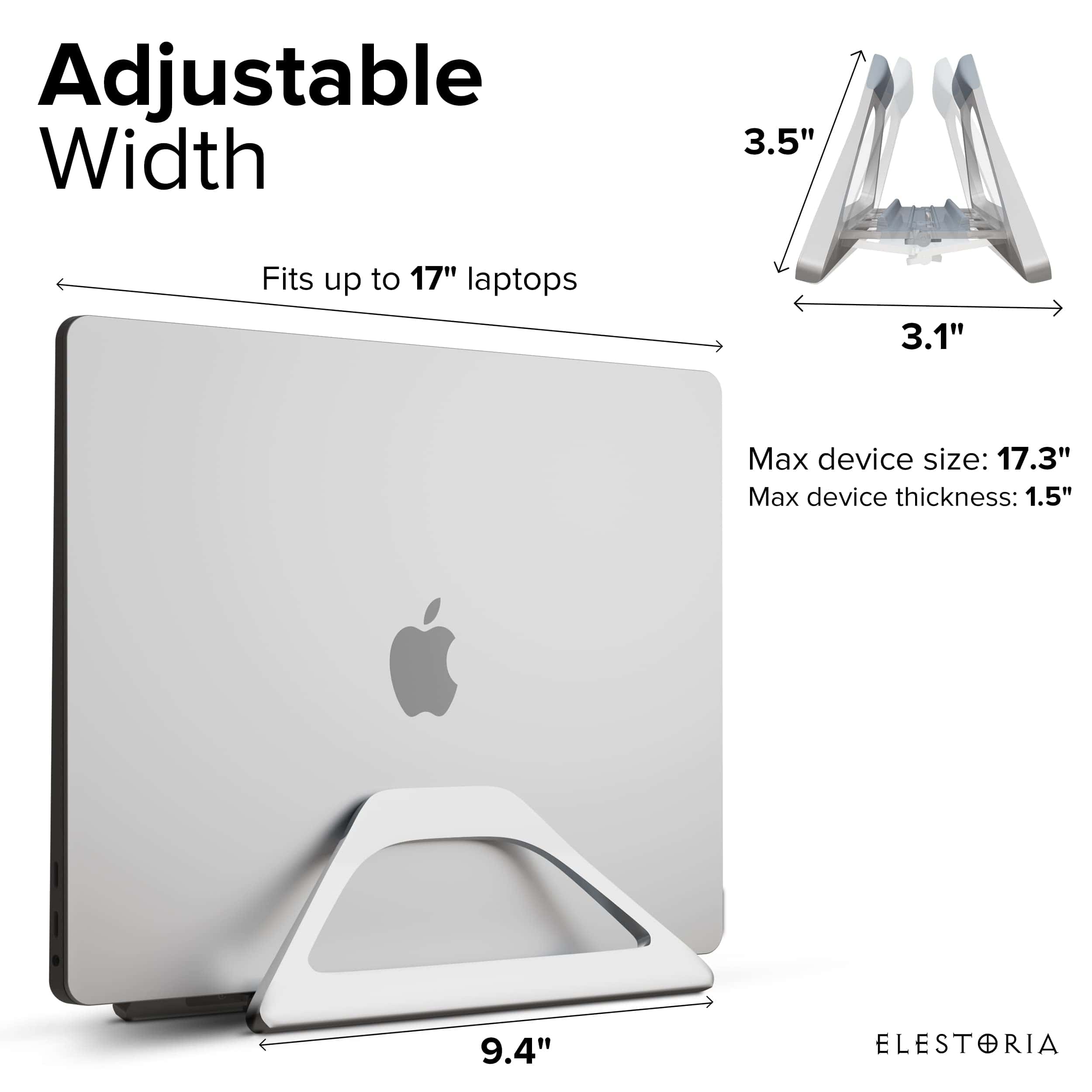Soporte Vertical Para Laptop Elestoria - Soporte Ajustable - Imagen 3