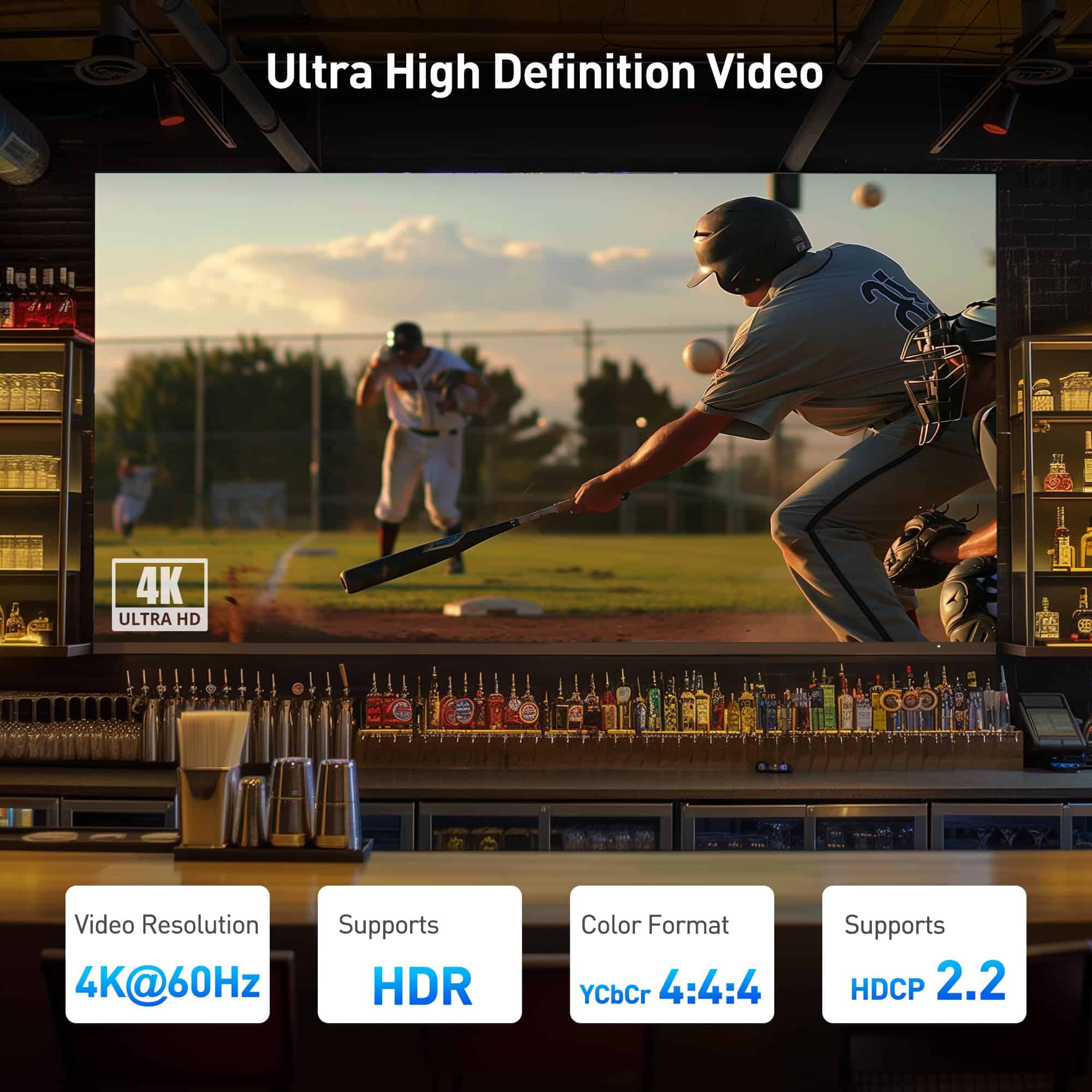 Divisor Extensor HDMI 4K@60Hz 1x2 de Cable Matters con - Image 5