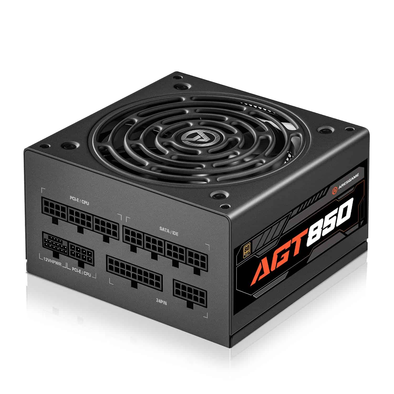 Fuente de poder ARESGAME AGT Series 850W, Certificado 80+