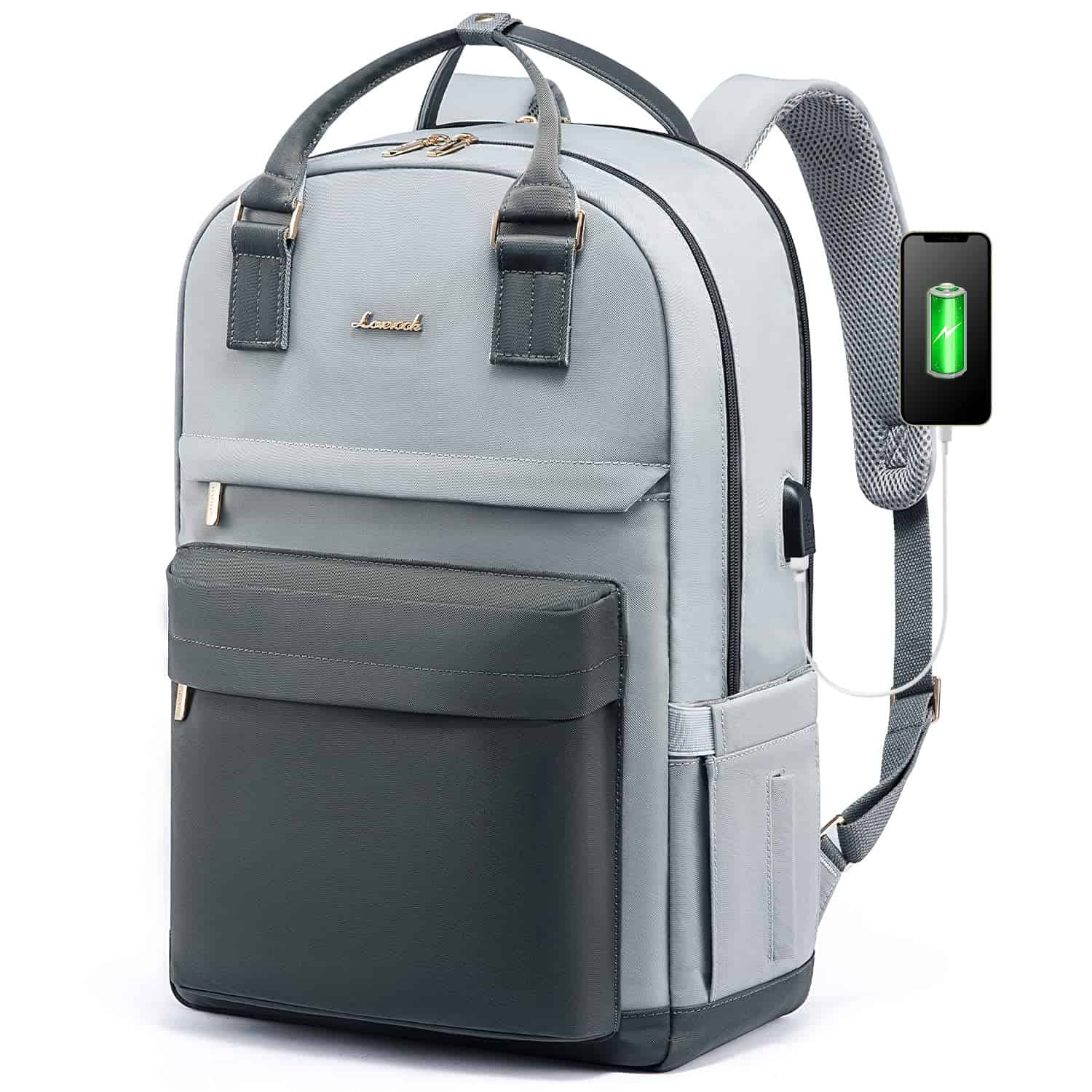 Mochila De Laptop LOVEBOOK De 17.3'' Para Mujer -Beige