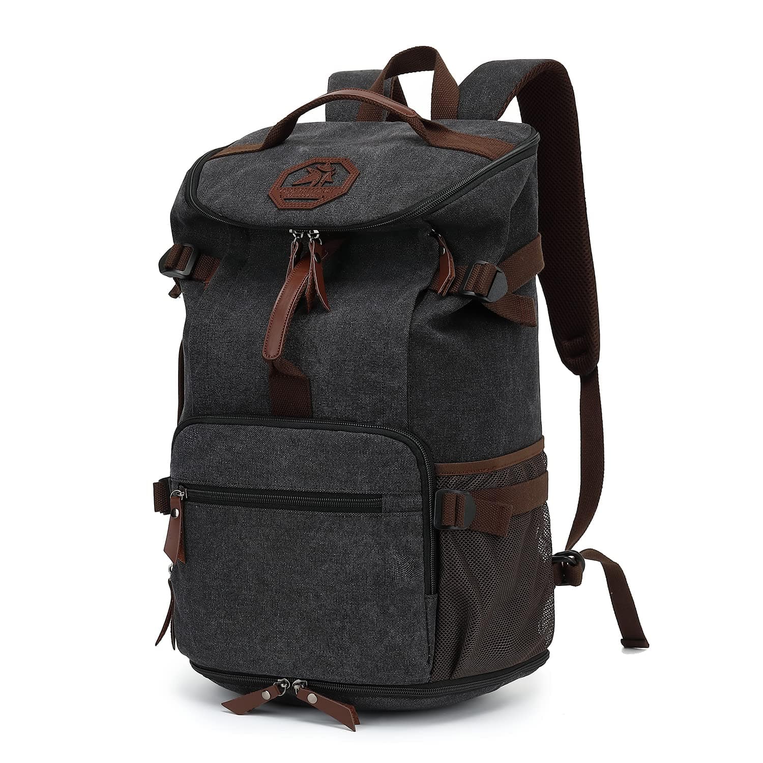 Mochila de gimnasio y lona vintage 4 en 1 con compartimento