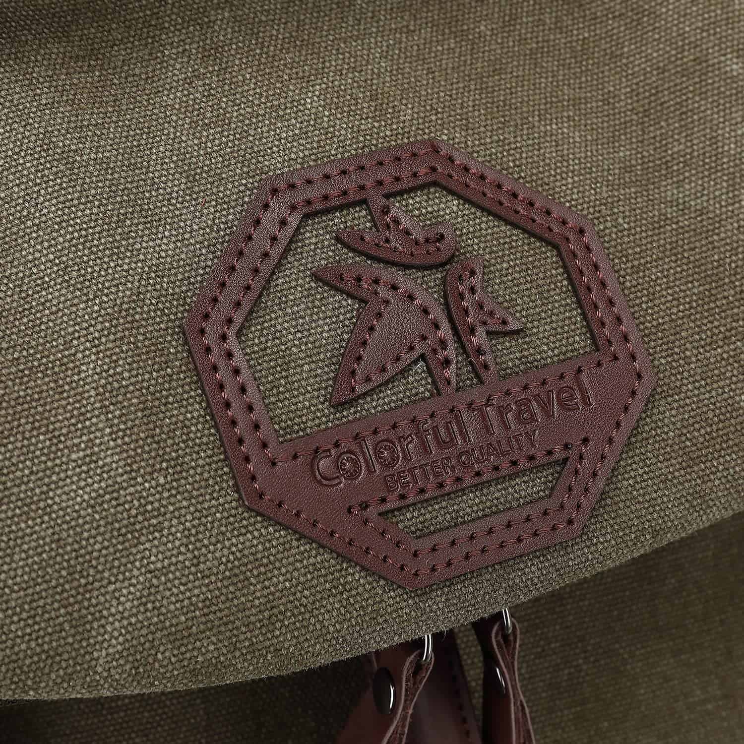 Mochila de Viaje Vintage de Lona para Gimnasio con - Image 9