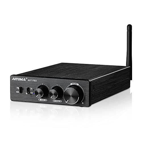 Amplificador de Audio AIYIMA Bluetooth 5.2 Con Control Negro