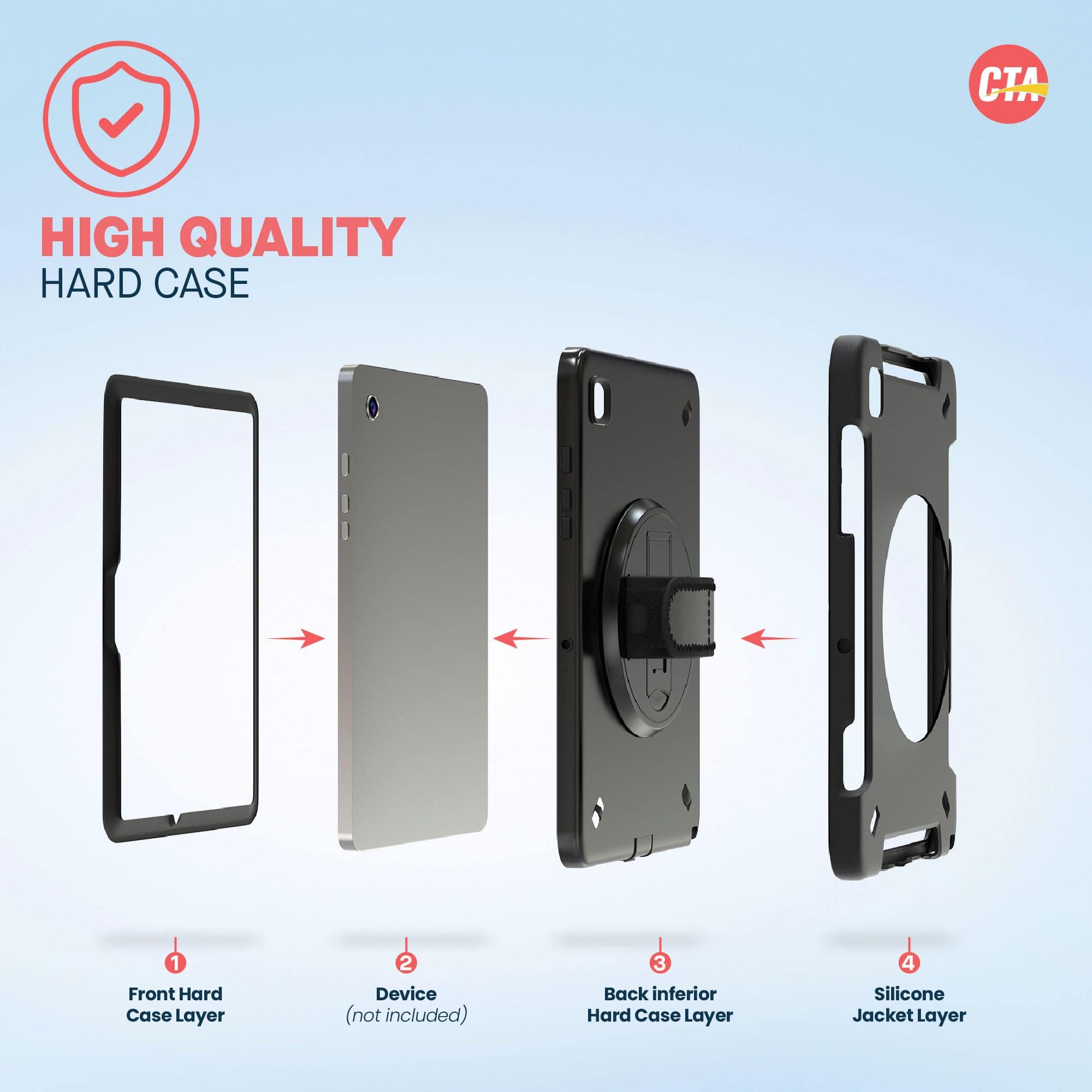 Funda para Galaxy Tab A8 | CTA Funda Duradera para Tablet - Imagen 4