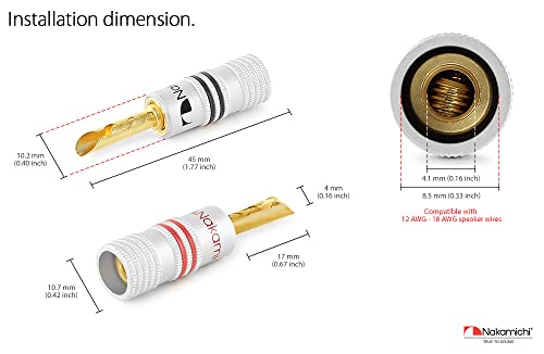 Conjunto de 12 conectores Banana Plug BFA Chapados en Oro - Image 7