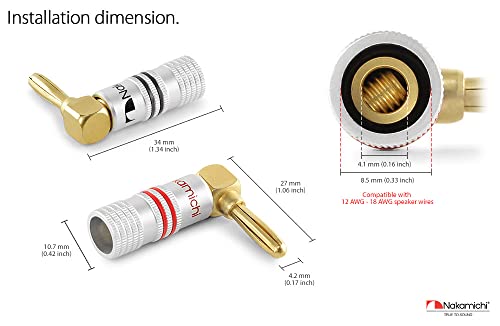 Nakamichi Excel Series Conector Banana de Oro de 24k - Image 7