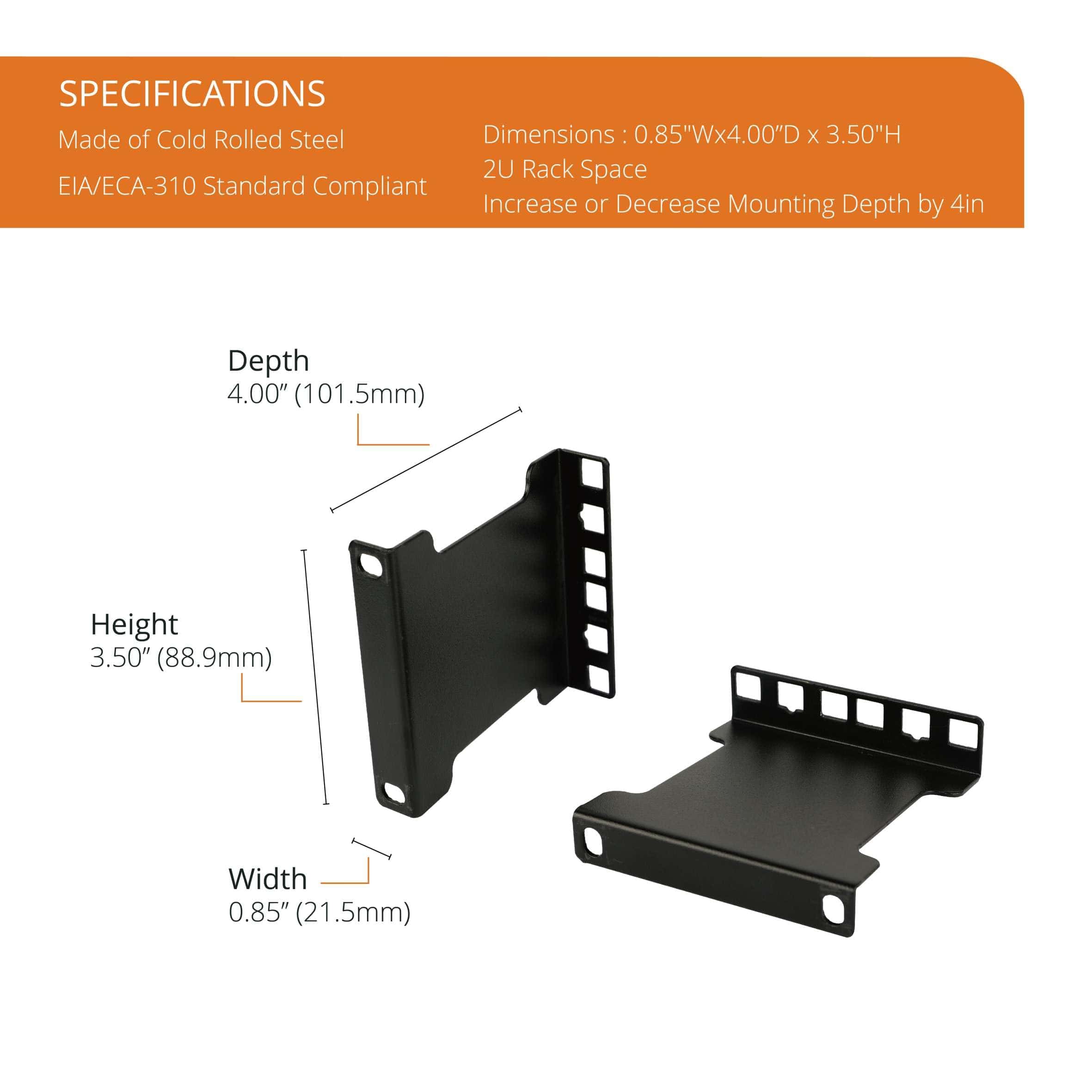 Ampliador De Profundidad De Rack De Servidor Tecmojo - 2u - - Imagen 3