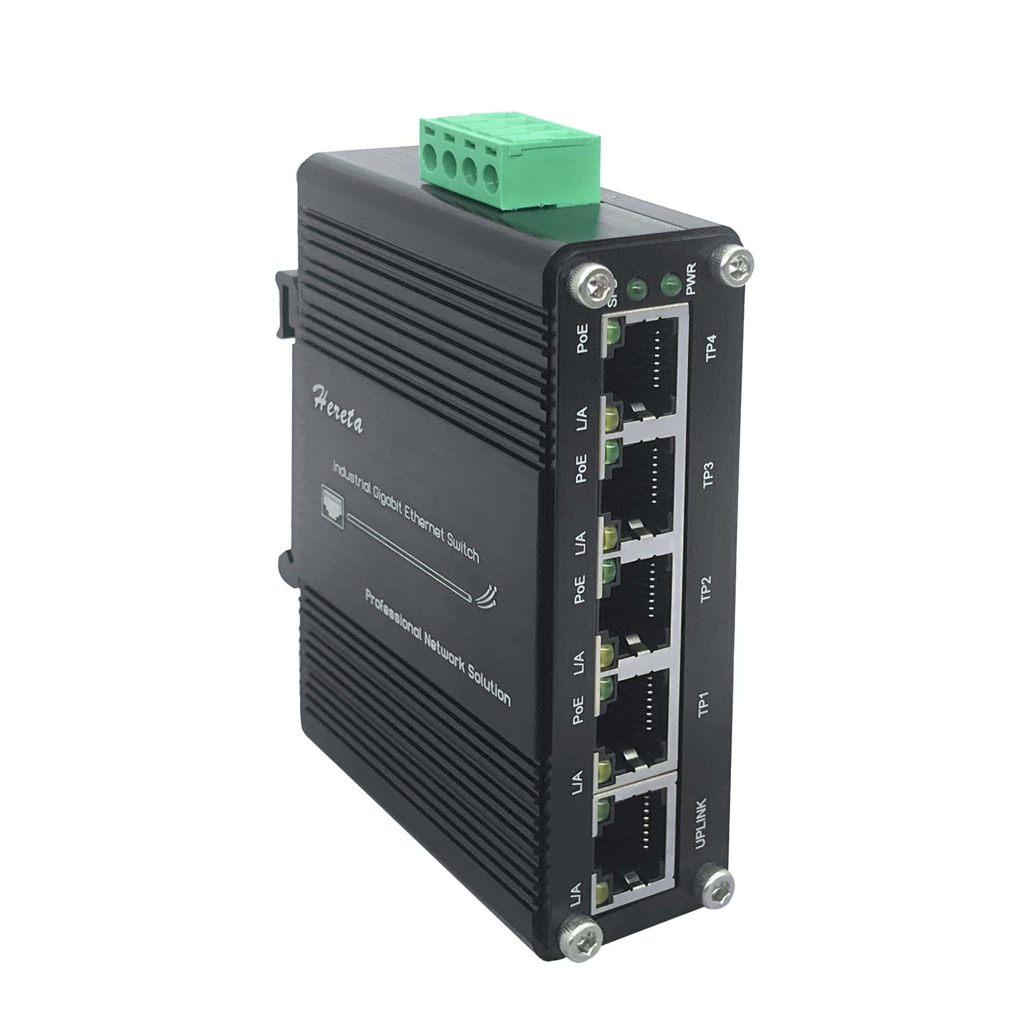 Switch PoE+ Ethernet Gigabit Industrial de 5 Puertos
