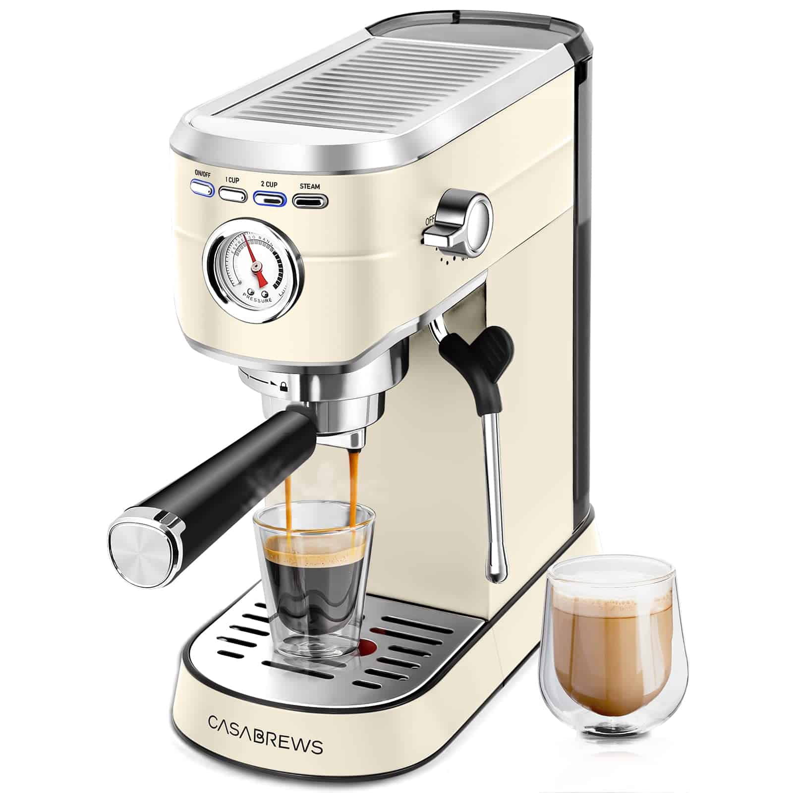 Cafetera Espresso CASABREWS 20 BAR Regalo Navidad -Crema
