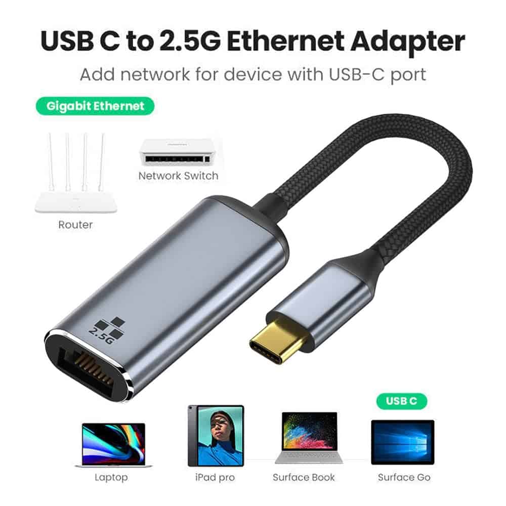 Adaptador de Red Cablecc USB-C a Ethernet LAN RJ45 2.5Gbps - Image 4