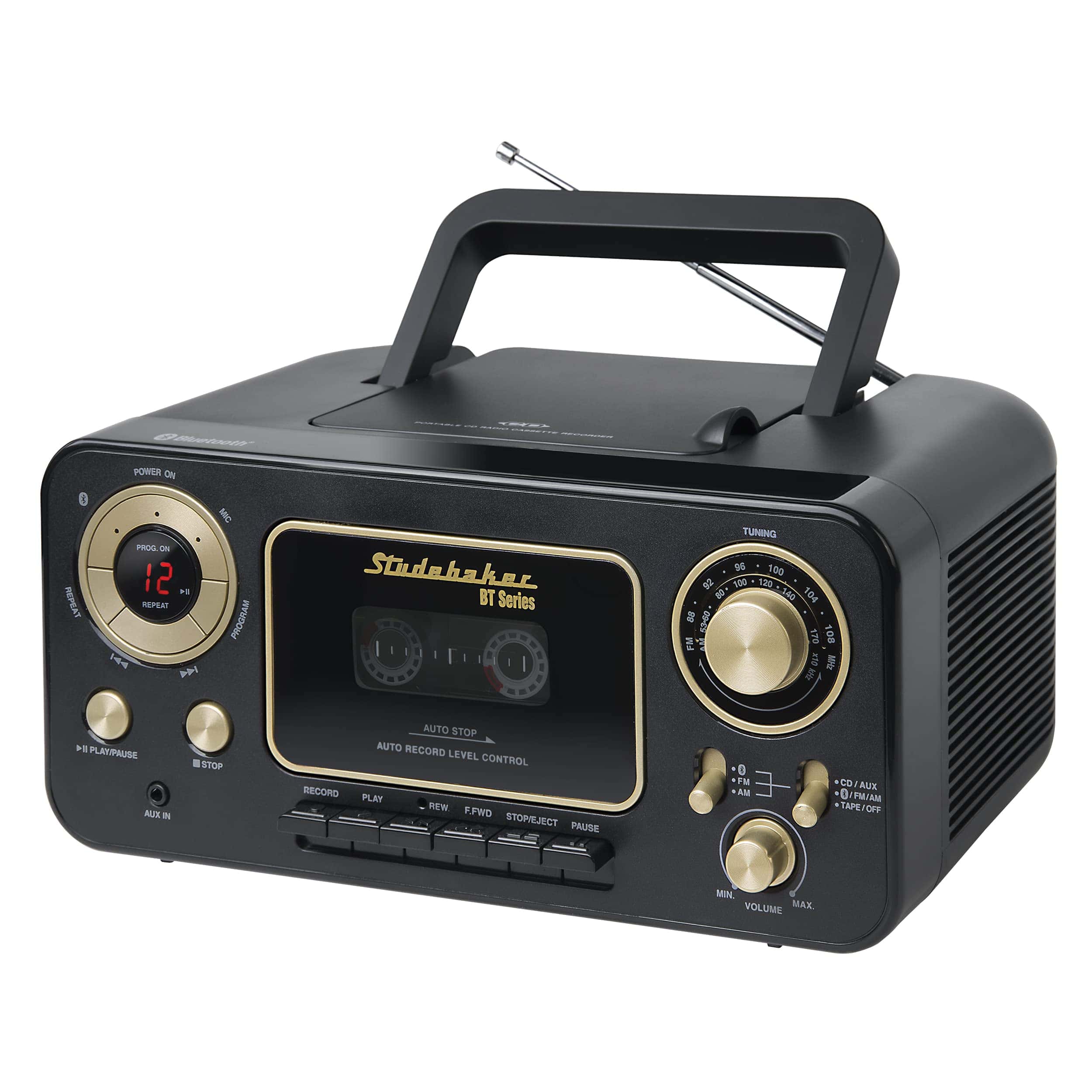 Estéreo portátil Studebaker Bluetooth CD, radio estéreo