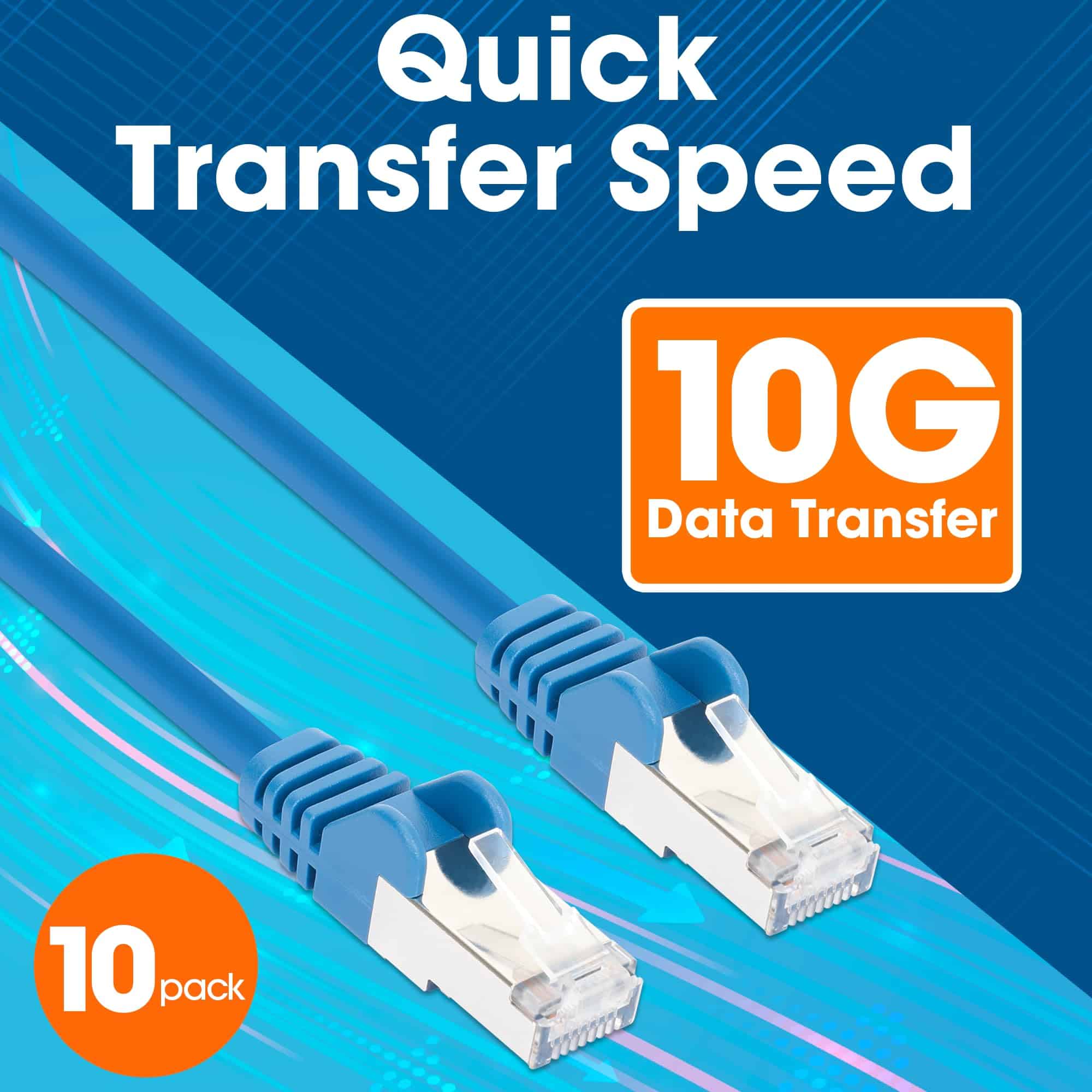 Cable de red Ethernet Intellinet Slim Cat8 � -Azul - Image 4