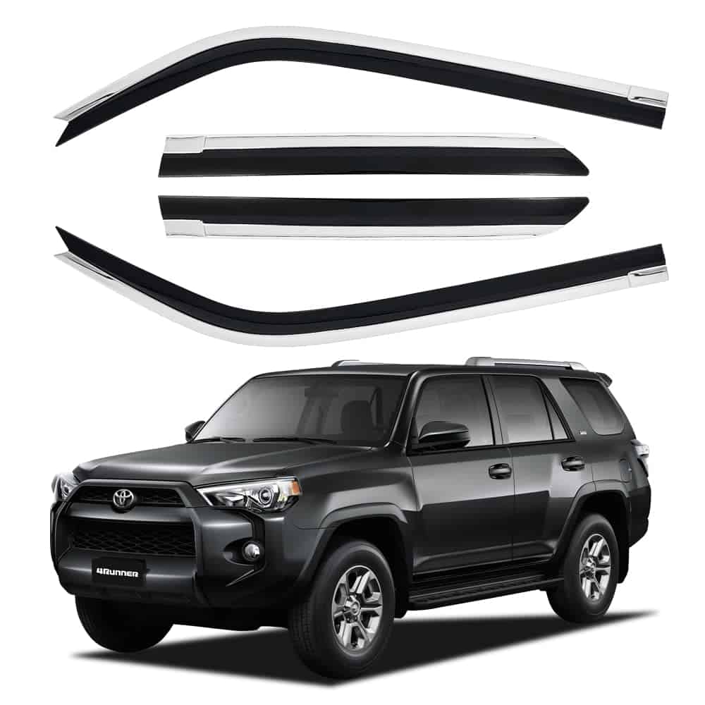 AUTOCLOVER Tape-On Rain Guards Window Visors 4 Pcs Set para