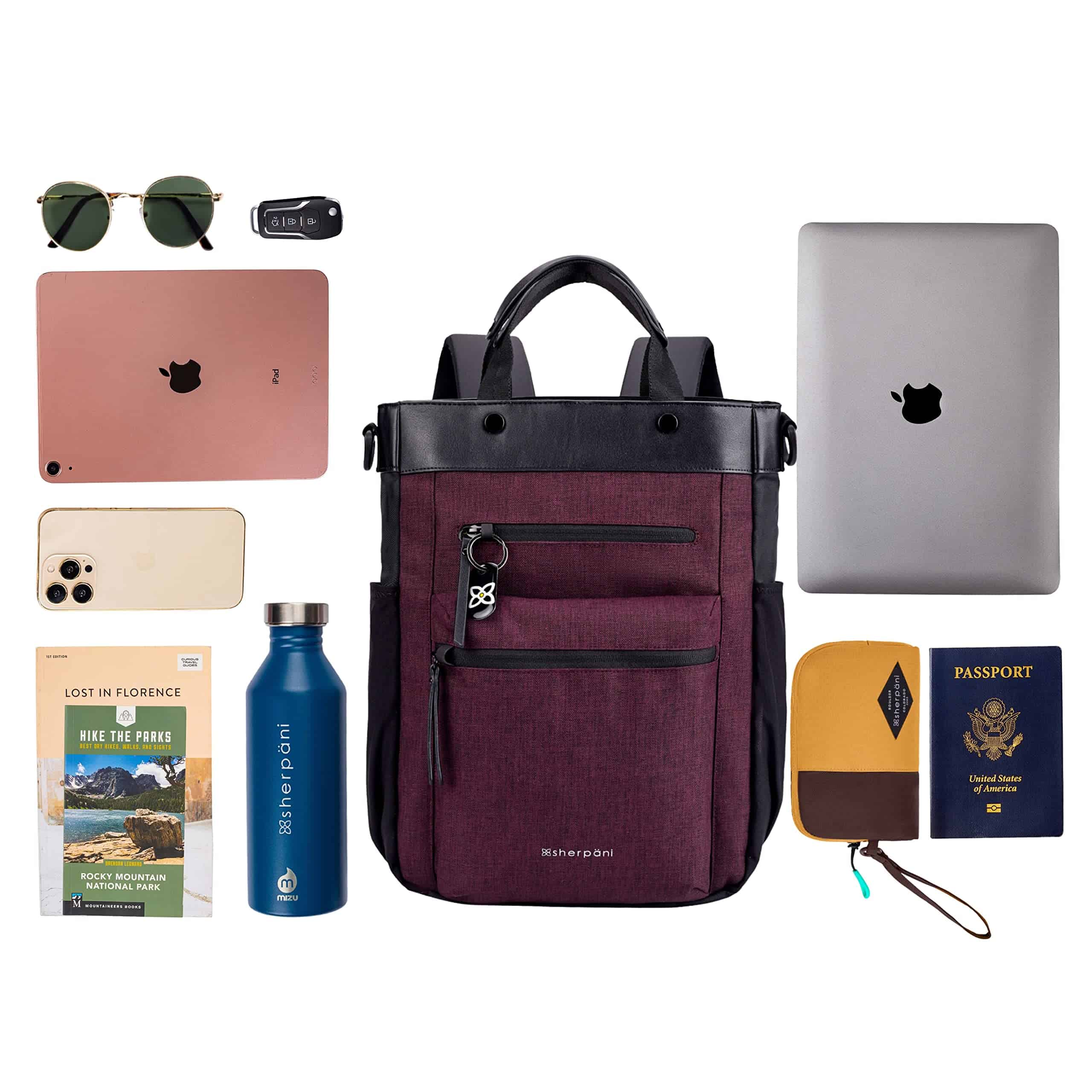 Sherpani Soleil, Mochila Convertible -Merlot - Image 7