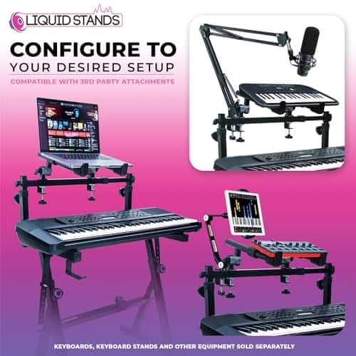 Soporte de teclado de 2 niveles de Liquid Stands - Soporte - Image 5