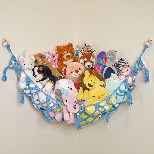 Hamaca de Macramé para Peluches con Luces | Red Grande de