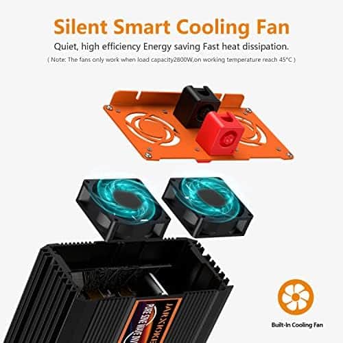 Inversor De Energía De Onda Sinusoidal JARXIOKE 2500W -Negro - Image 4