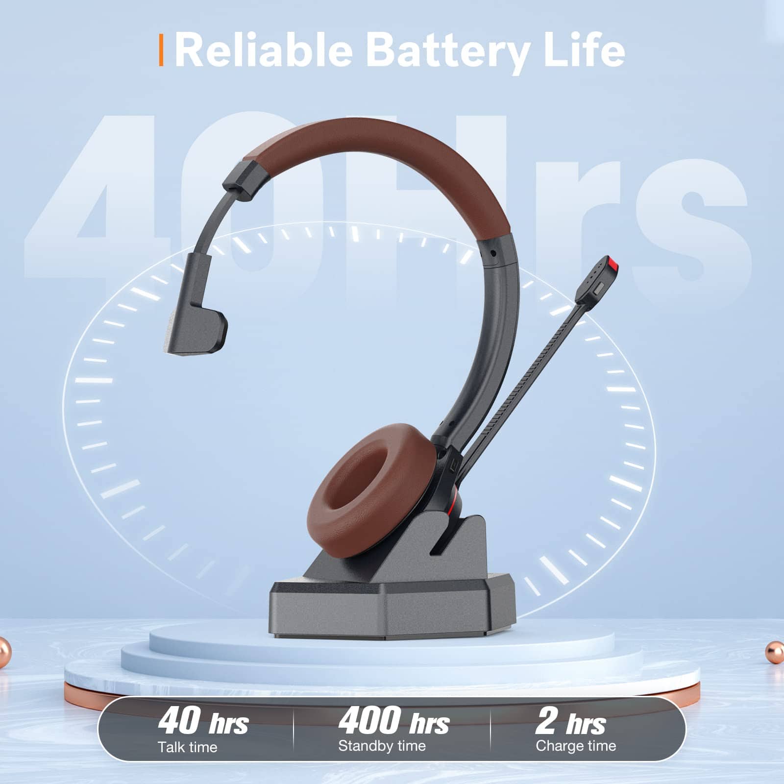 Auriculares inalámbricos con micrófono para trabajo, con - Image 7