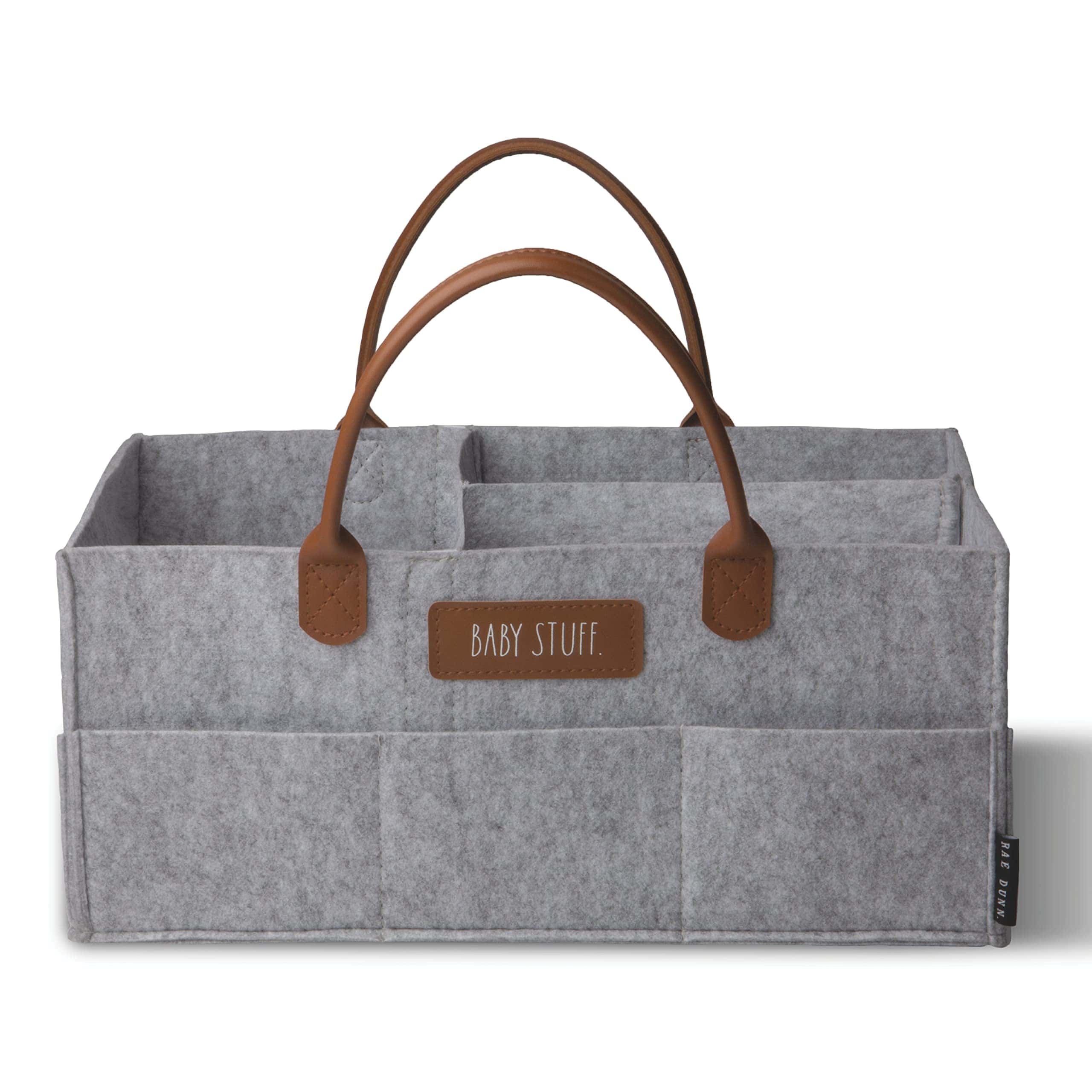 Organizador de pañales para bebé Rae Dunn, -Gris con Asas de