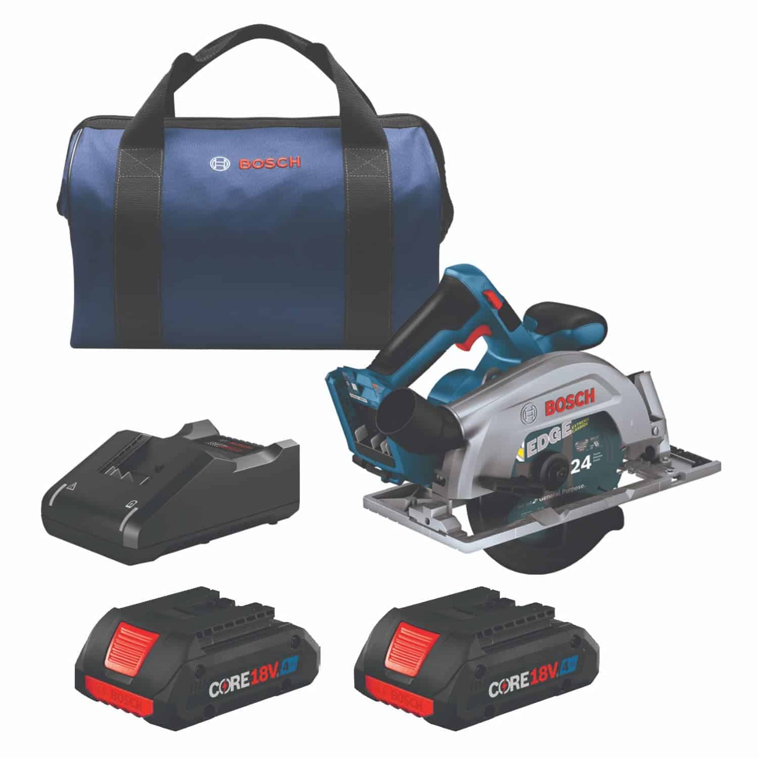 Sierra circular Bosch GKS18V-22B25 de 6-1/2 pulgadas con