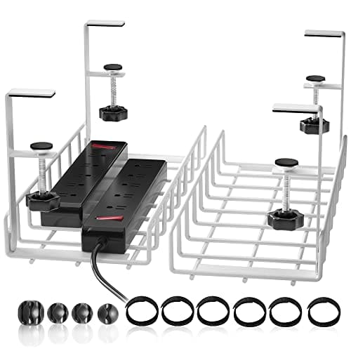 Bandeja de Gestión de Cables para Escritorio 2 Pack, Xpatee