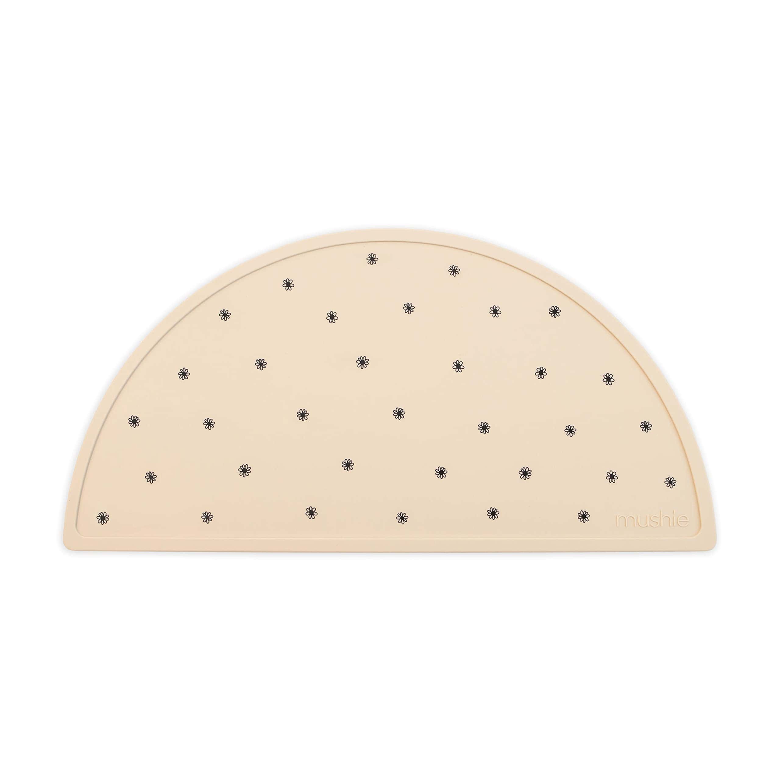 Tapete de Silicona para Niños mushie | Diseño -Negro Daisy