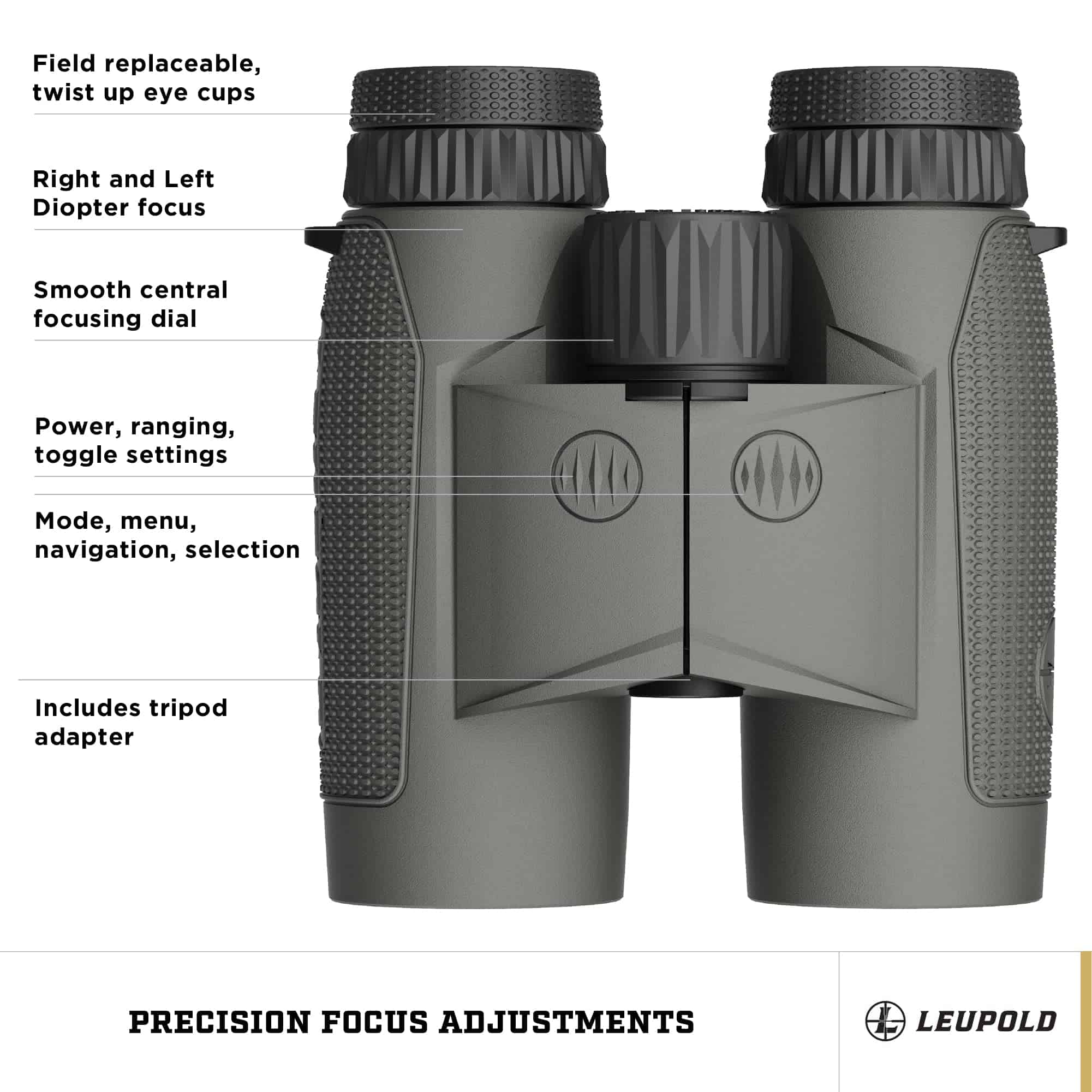 Leupold BX-4 Range HD TBR/W 10x42mm Binoculares con - Imagen 5