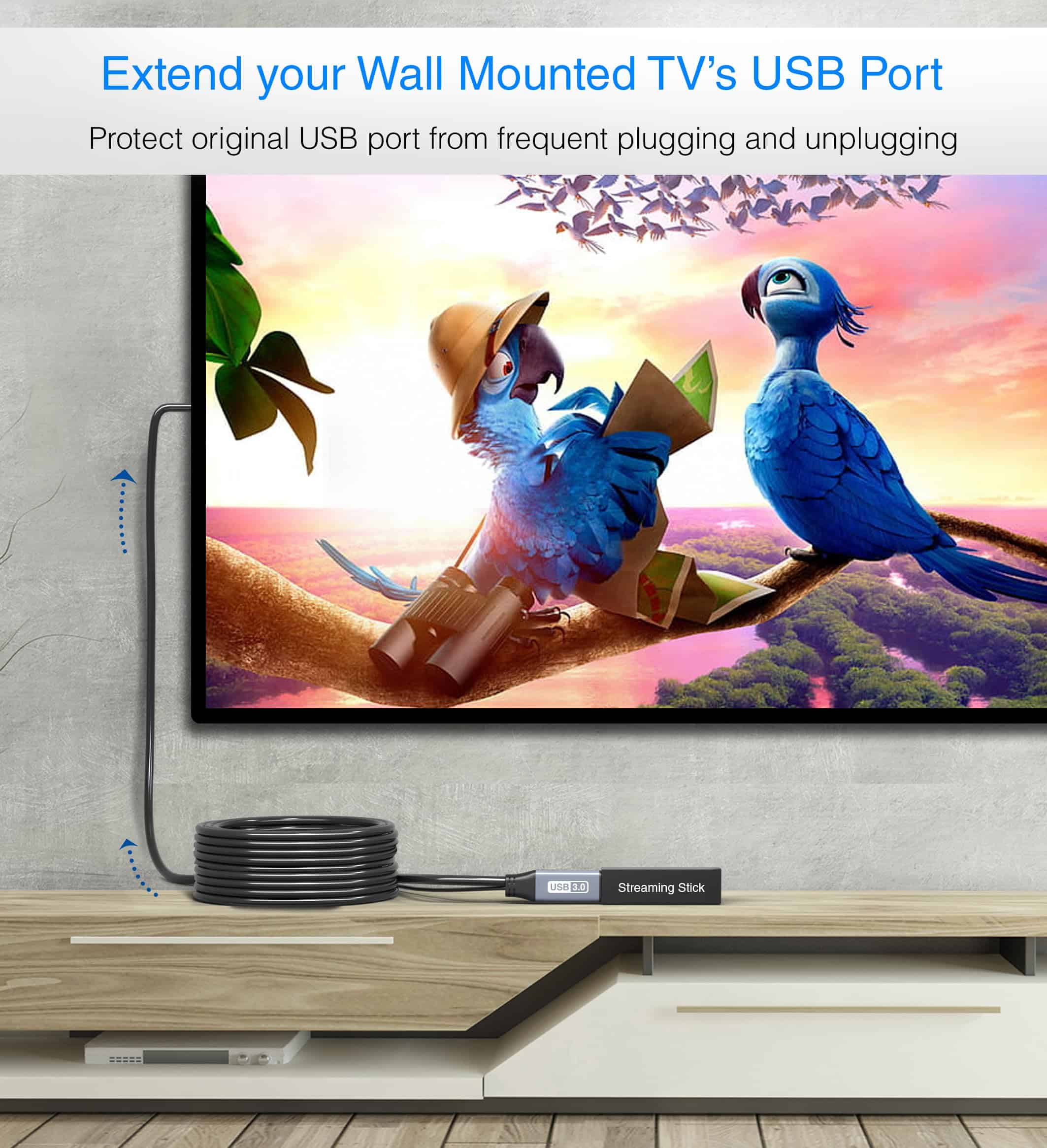 Cable de extensión USB 3.0 BlueRigger (100FT, Activo, - Image 9