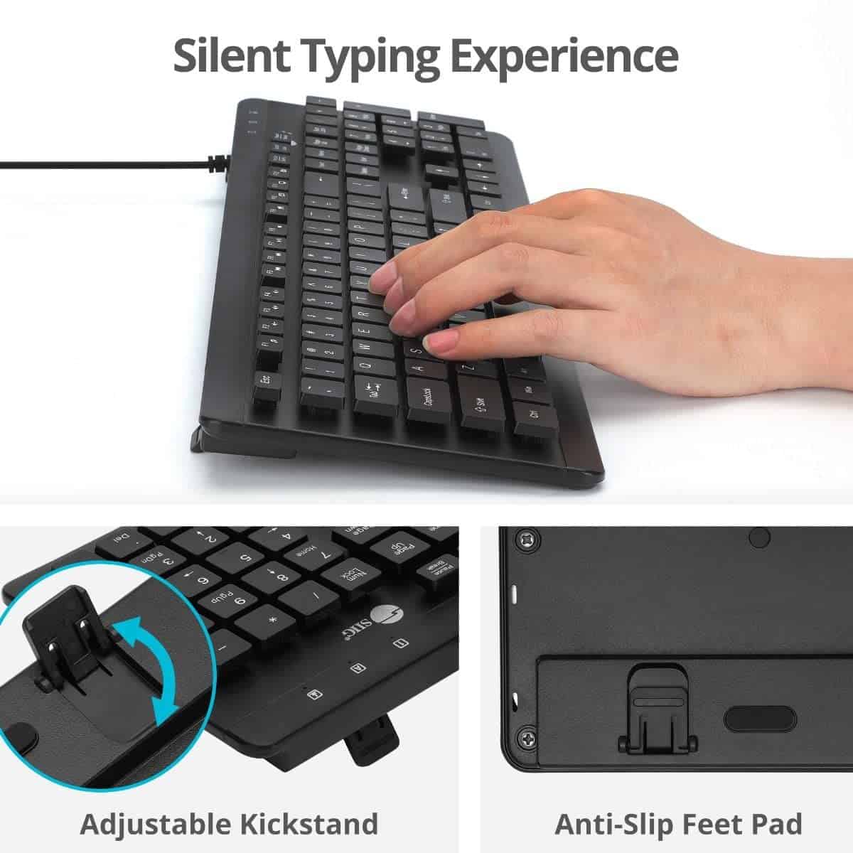 Teclado con cable SIIG lavable para ordenador con 104 - Image 6