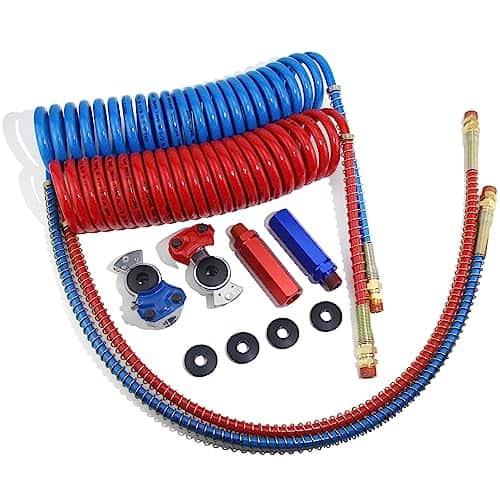 Kit de Mangueras de Freno de Aire en Espiral de 15 pies y
