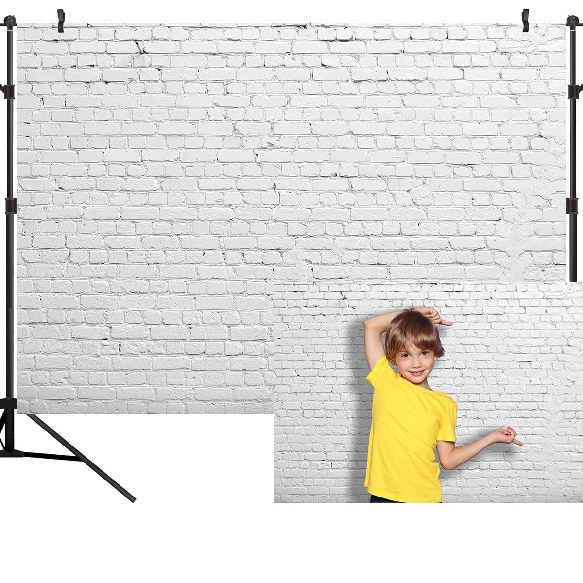 Fondo de pared de ladrillo blanco OUYIDA para fiesta - Image 6