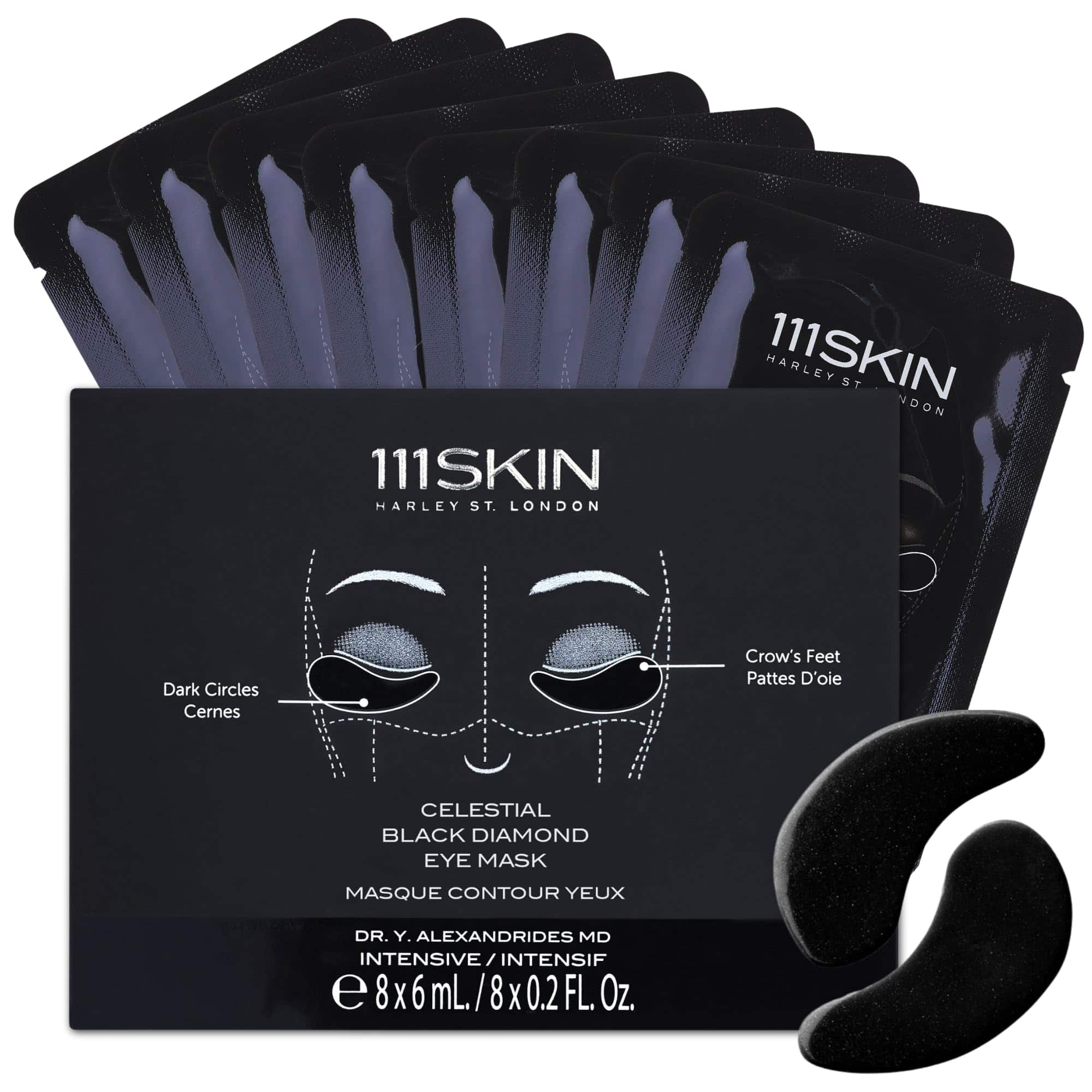111SKIN Black Diamond Eye Mask, Parches hidratantes para