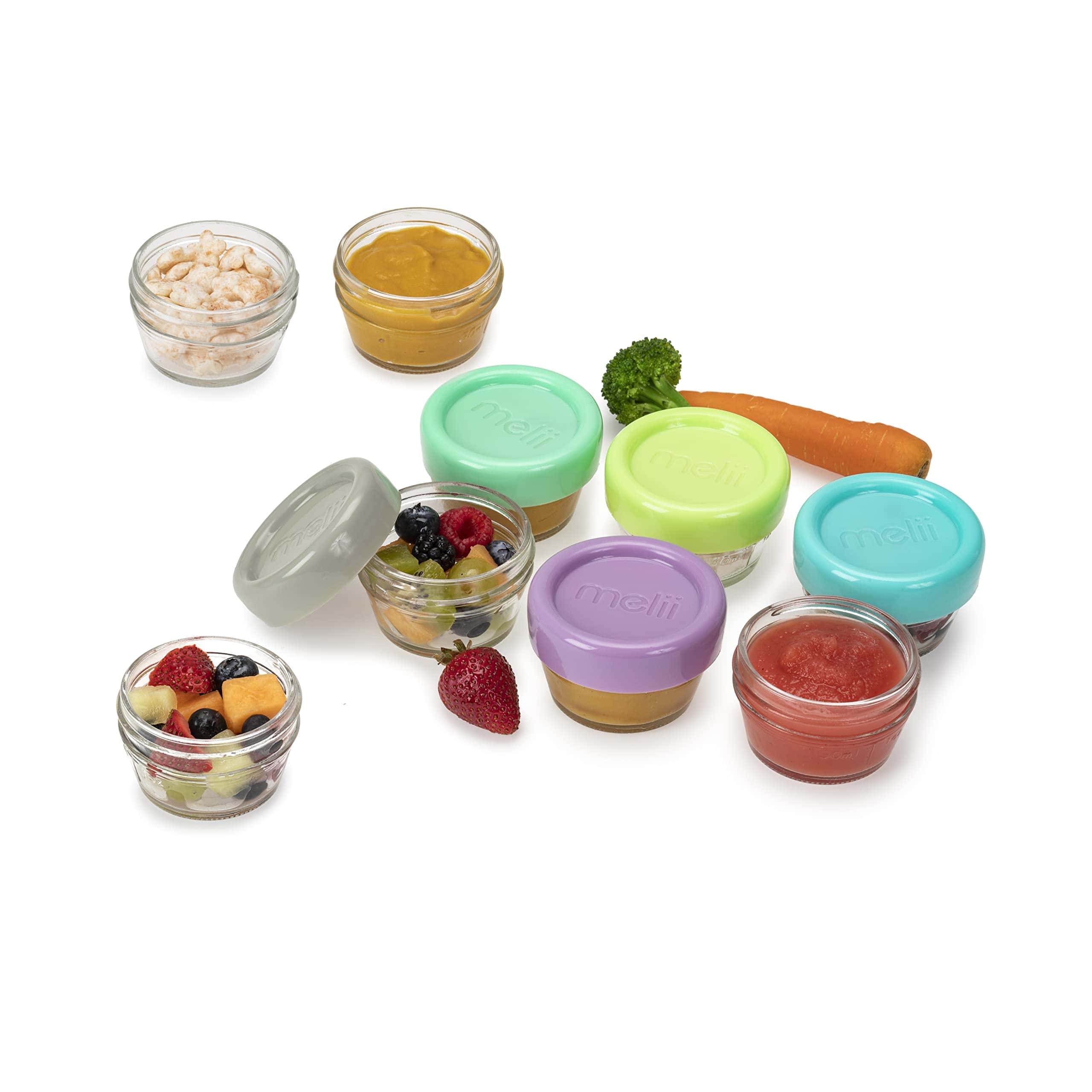 Tarros congeladores de comida para bebés de vidrio melii, - Imagen 3