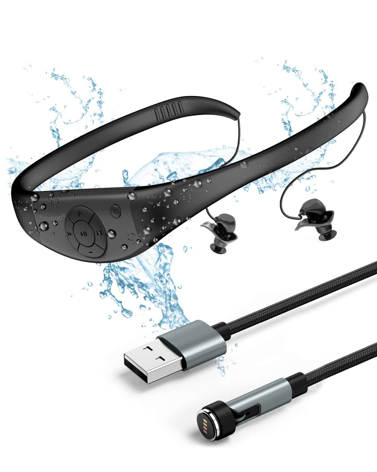 Reproductor de MP3 resistente al agua Tayogo para natación,