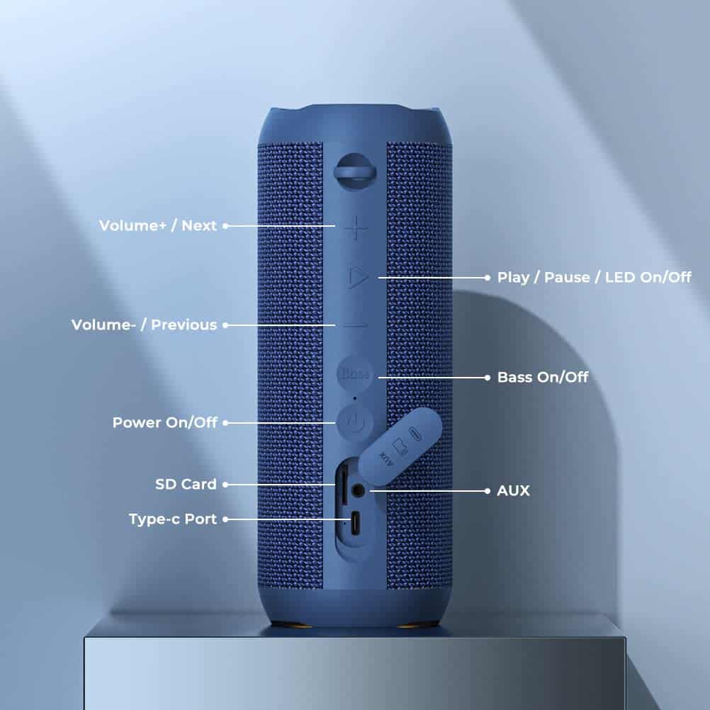 Altavoz Bluetooth portátil RIENOK 30W Doble Emparejamiento - Image 10