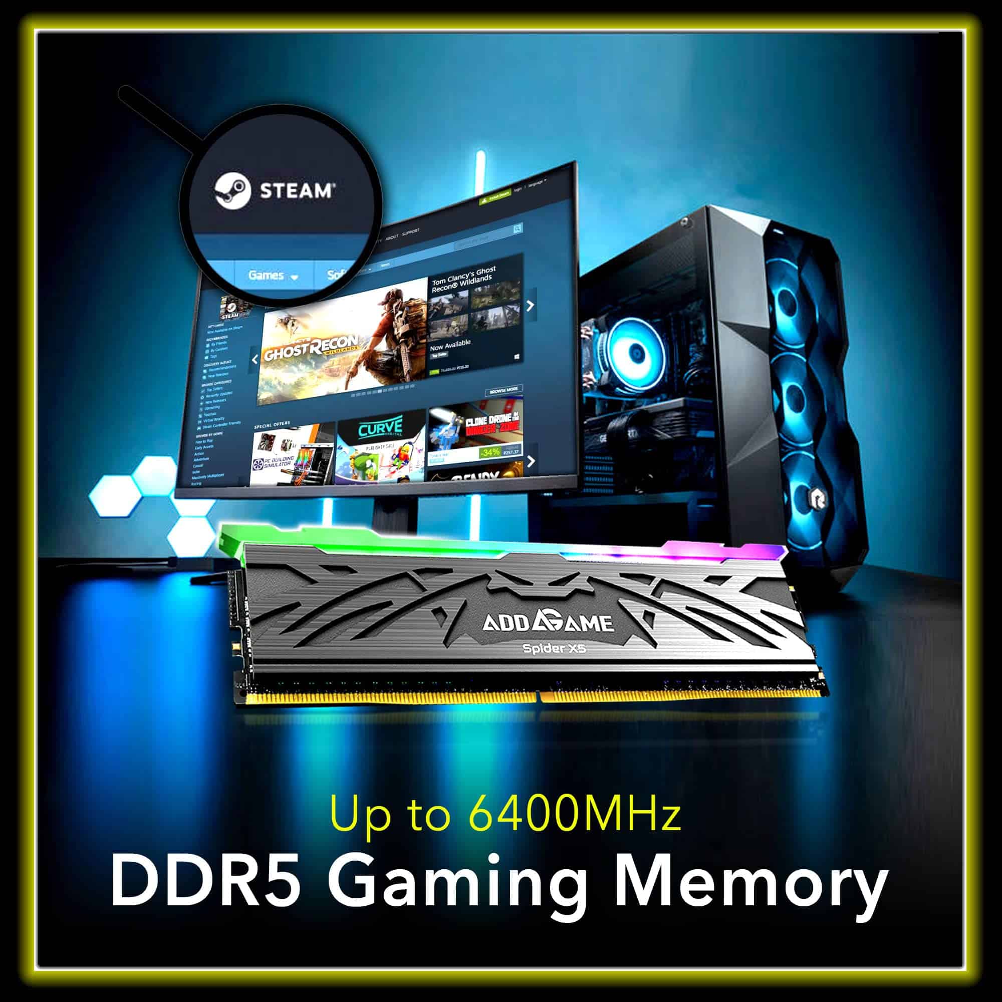 Memoria RAM DDR5 para Gaming addlink AddGame Spider X5 RGB - Image 3