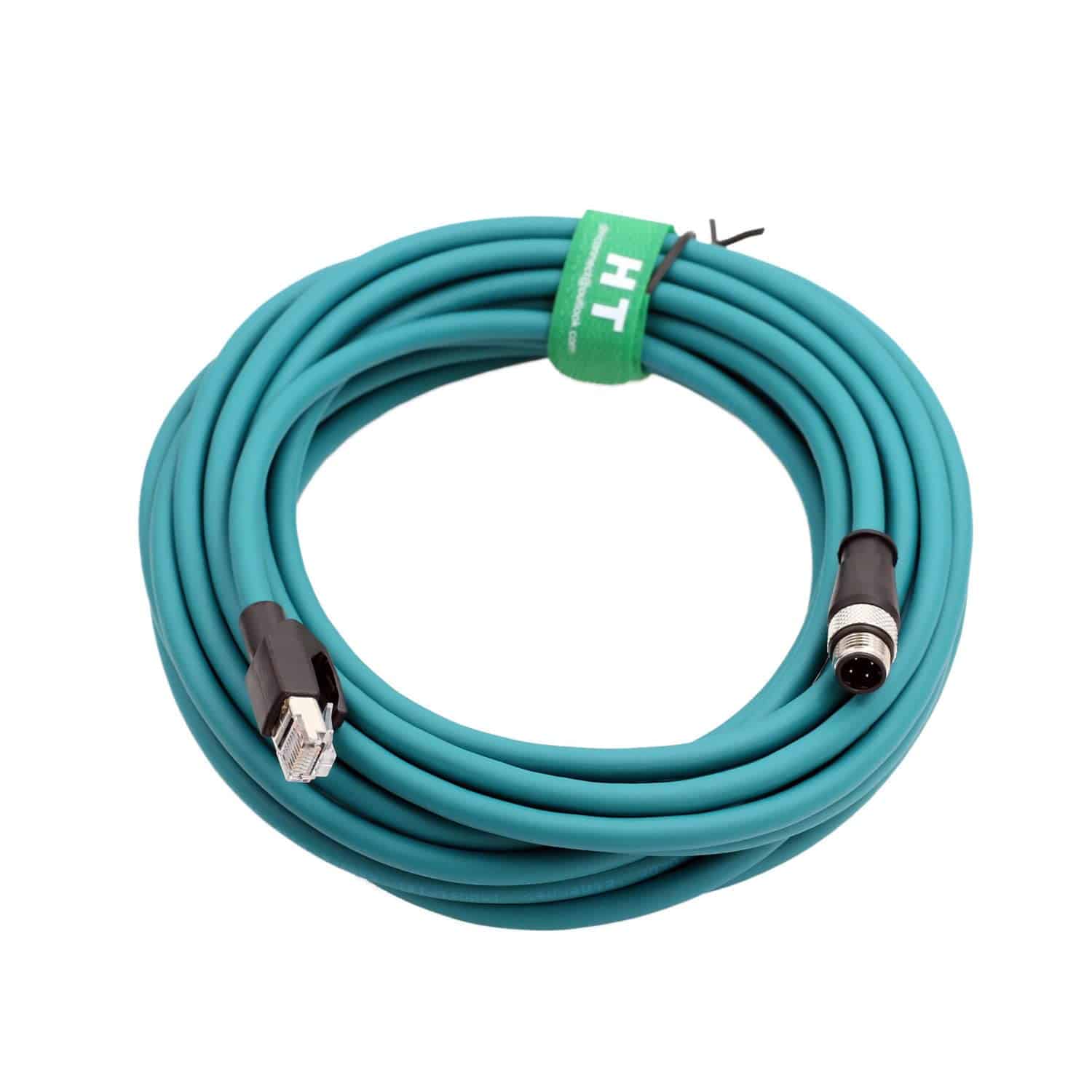Cable Ethernet M12 4 Pin D Coding a RJ45 CAT 5e para