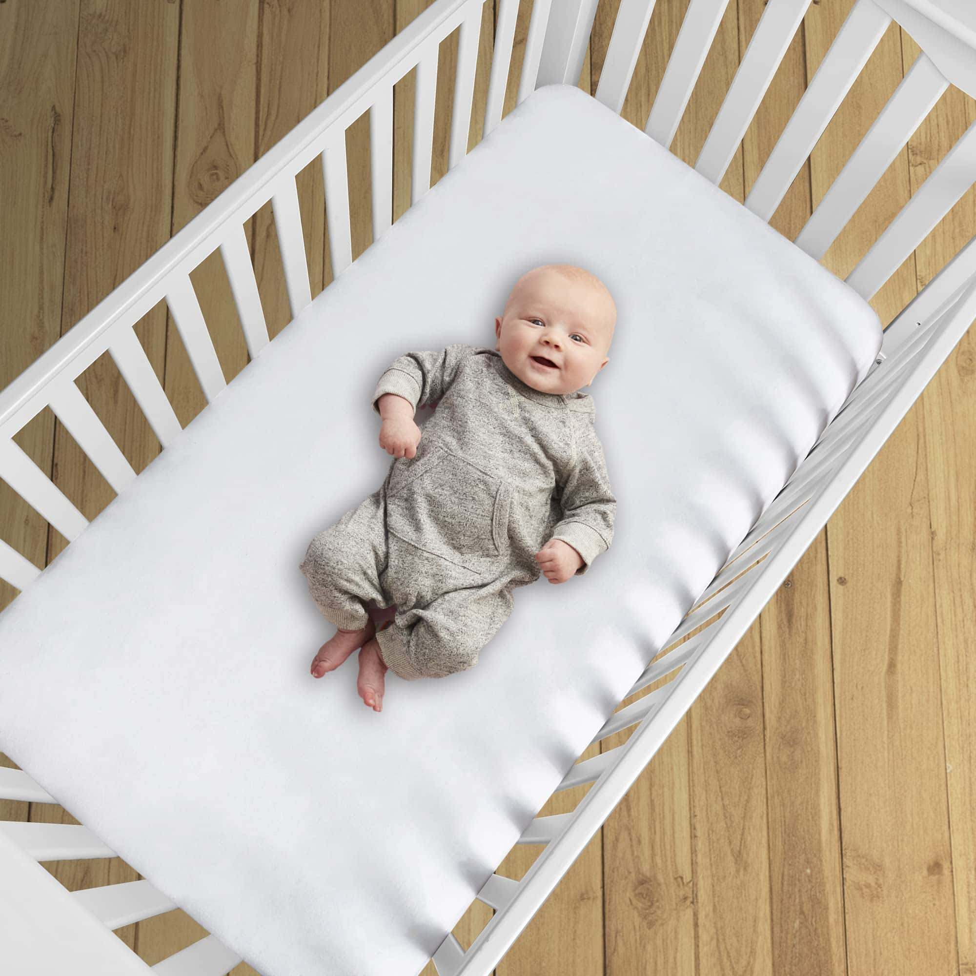 BreathableBaby Sábana Ajustable Todo en Uno -Blanco - Imagen 7