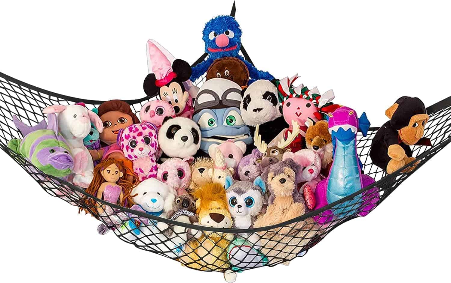 Red de Almacenamiento de Animales de Peluche -Negro