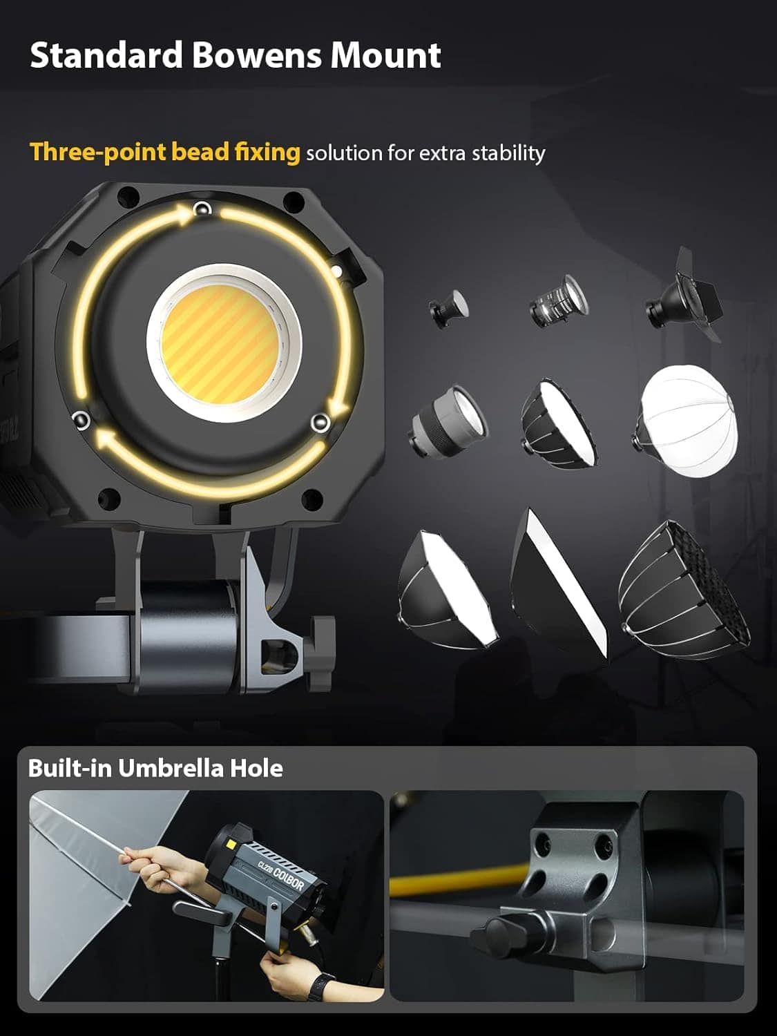 Video Light, COLBOR CL220M 220W Iluminación Continua - Image 9